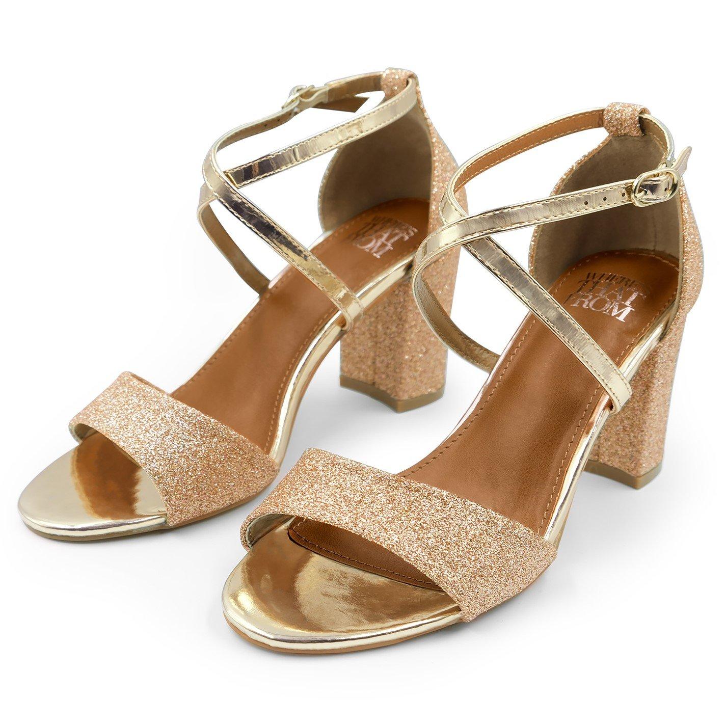 Silver - Wheres That From - Silver Ruth Mid High Block Heel Sandals - 4