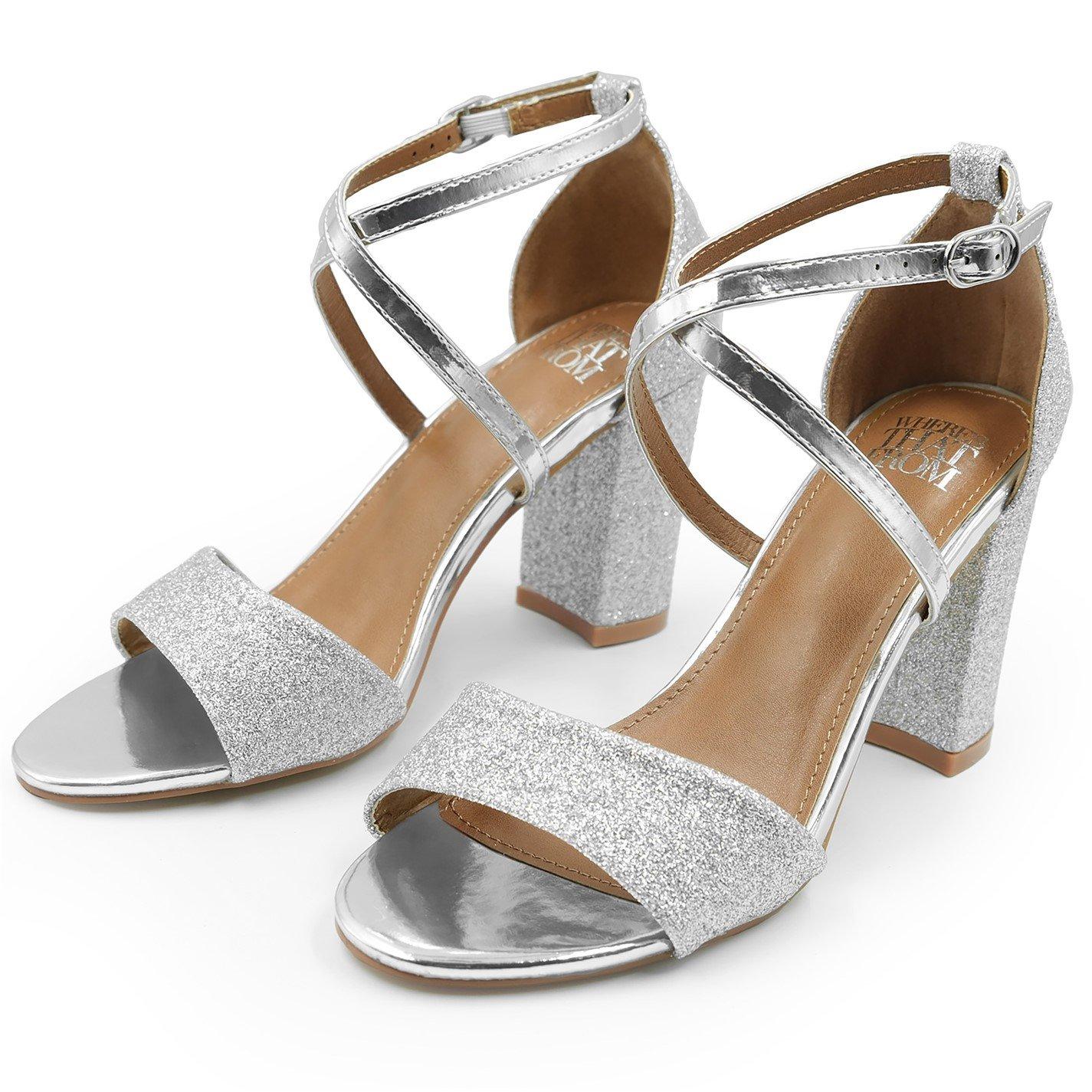 Gold - Wheres That From - Gold Ruth Mid High Block Heel Sandals - 4