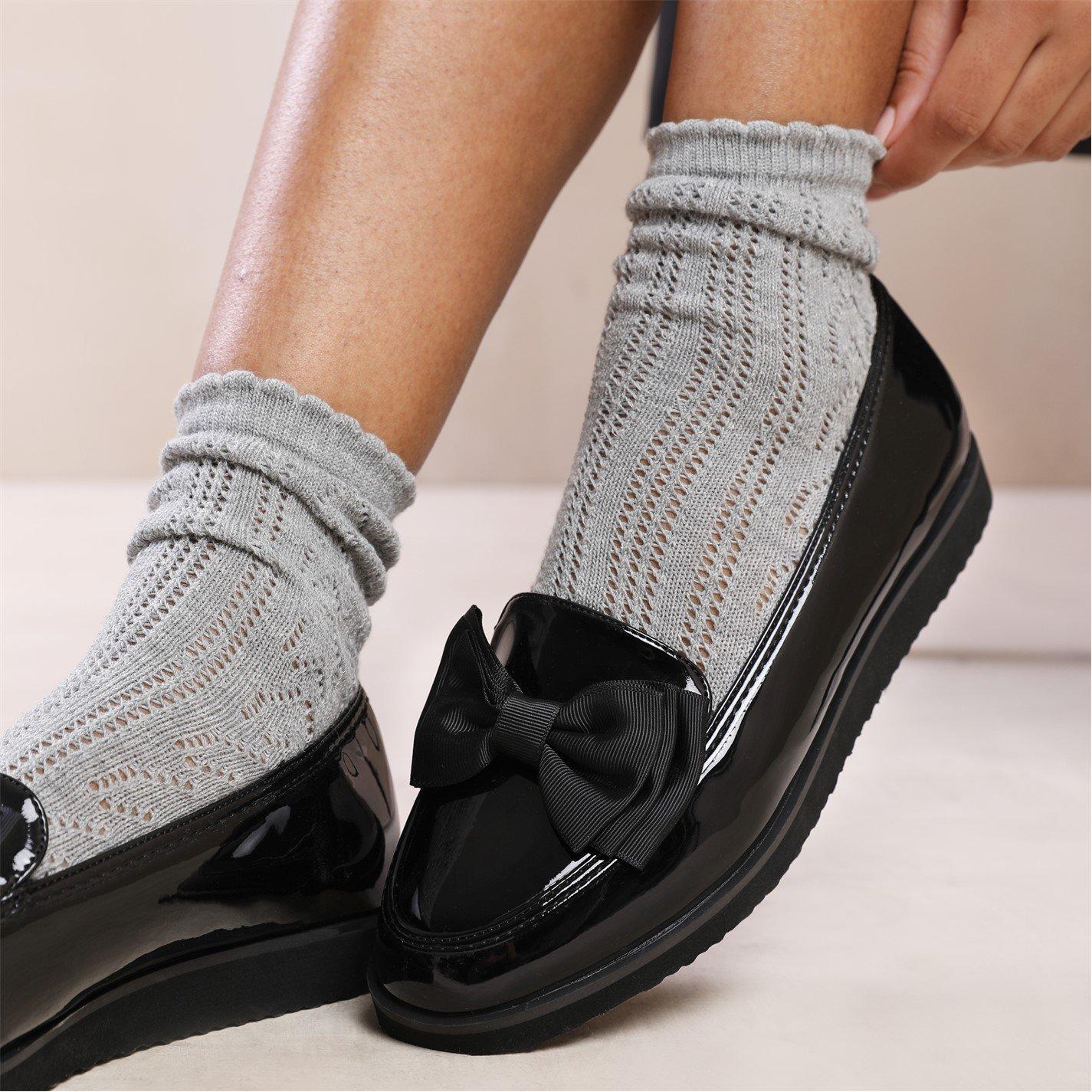 Black Patent - Wheres That From - Alpha Extra Wide Black Slip On Loafers - 2