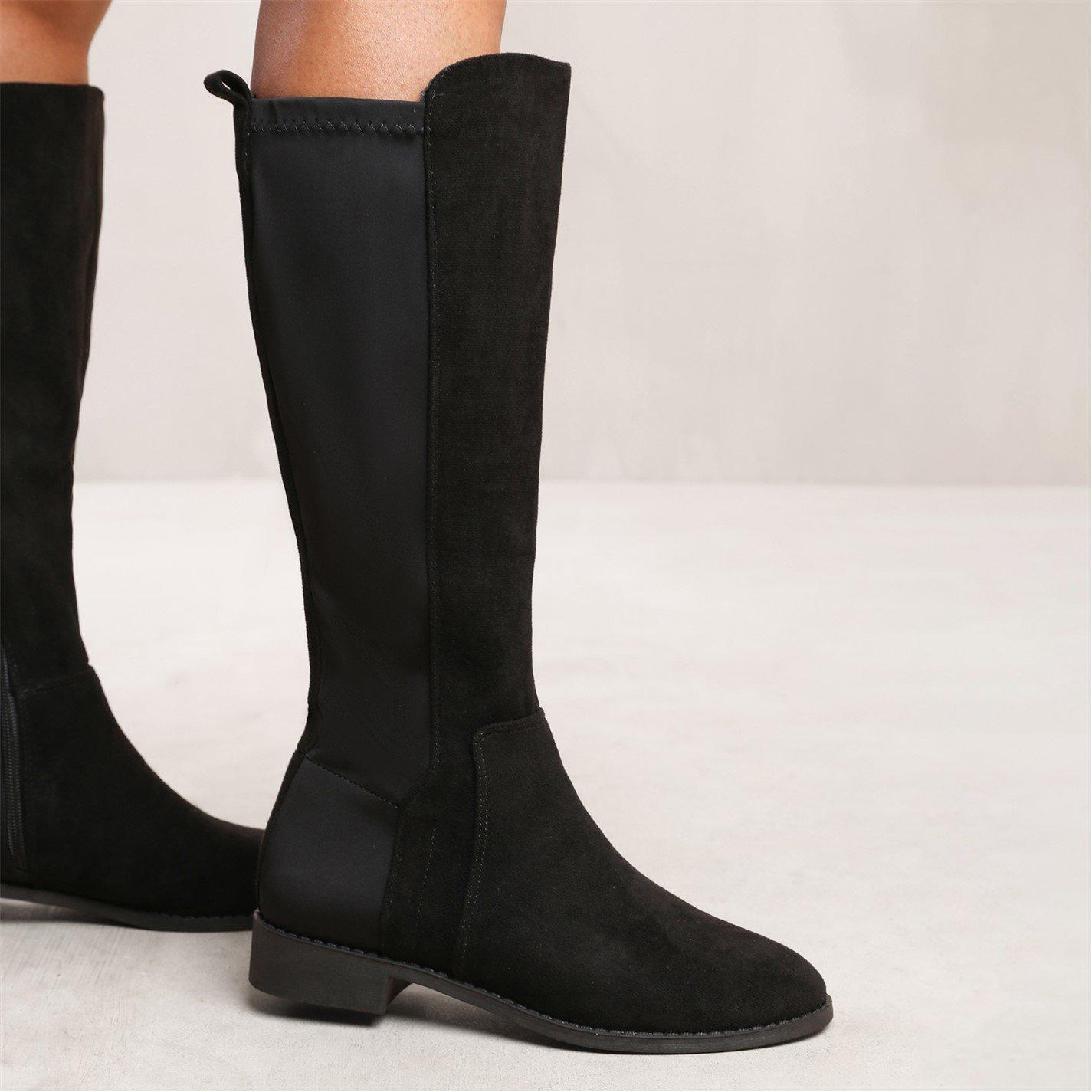 Black Suede - Wheres That From - Black Suede Parker Knee High Boots - 2
