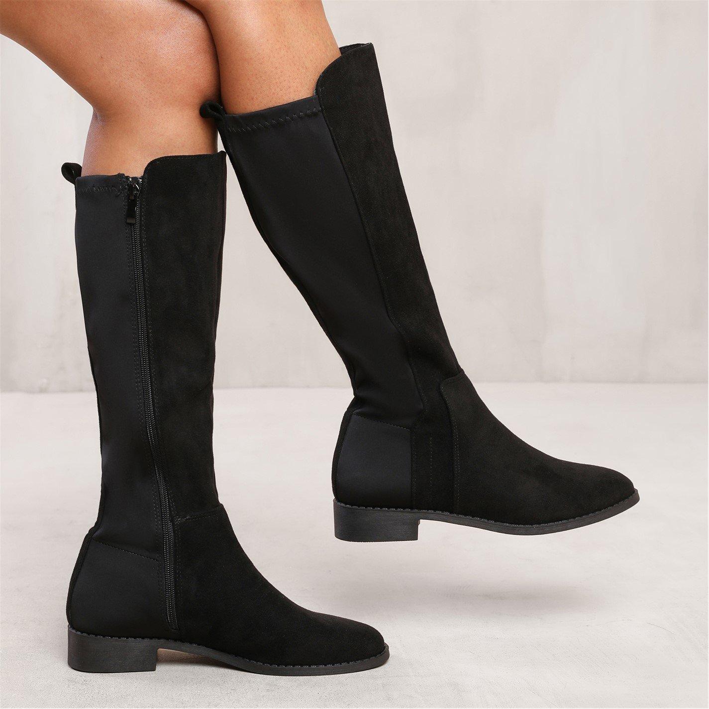 Black Suede - Wheres That From - Black Suede Parker Knee High Boots - 3