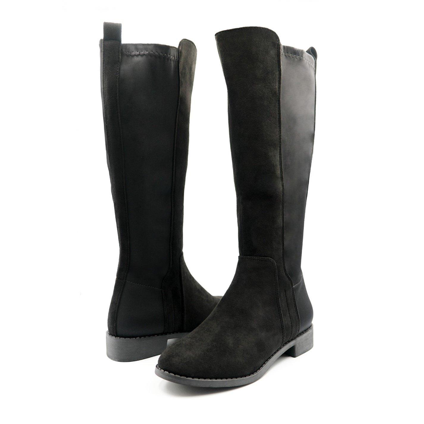 Black Suede - Wheres That From - Black Suede Parker Knee High Boots - 4