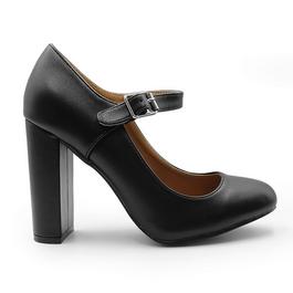 Wheres That From Black Pu Michelle Block High Heel Pump