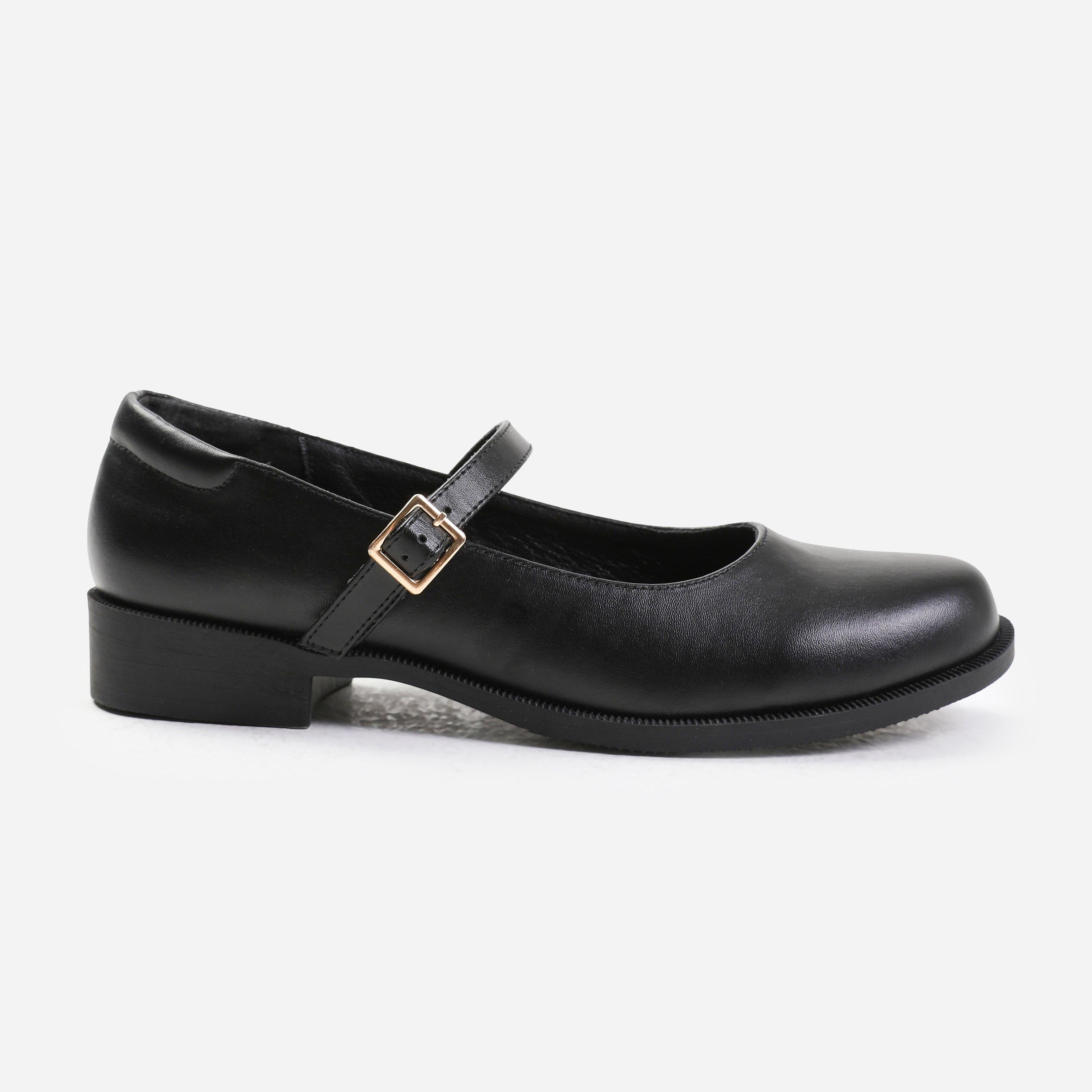 Wheres That From Women's Black Pu Kingston Bucke Low Heel Loafers - 8