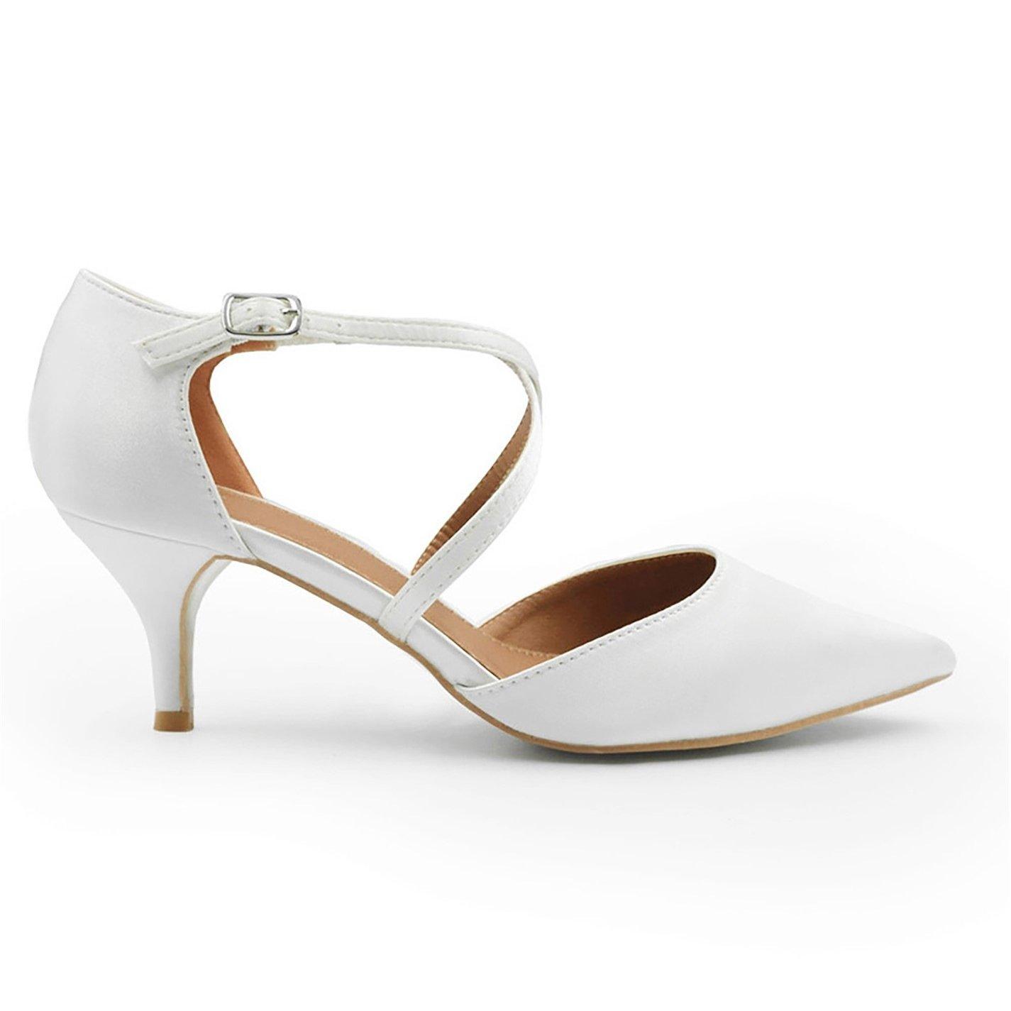 Whitepu - Wheres That From - White Pu Kennedi Low Kitten Heels - 4