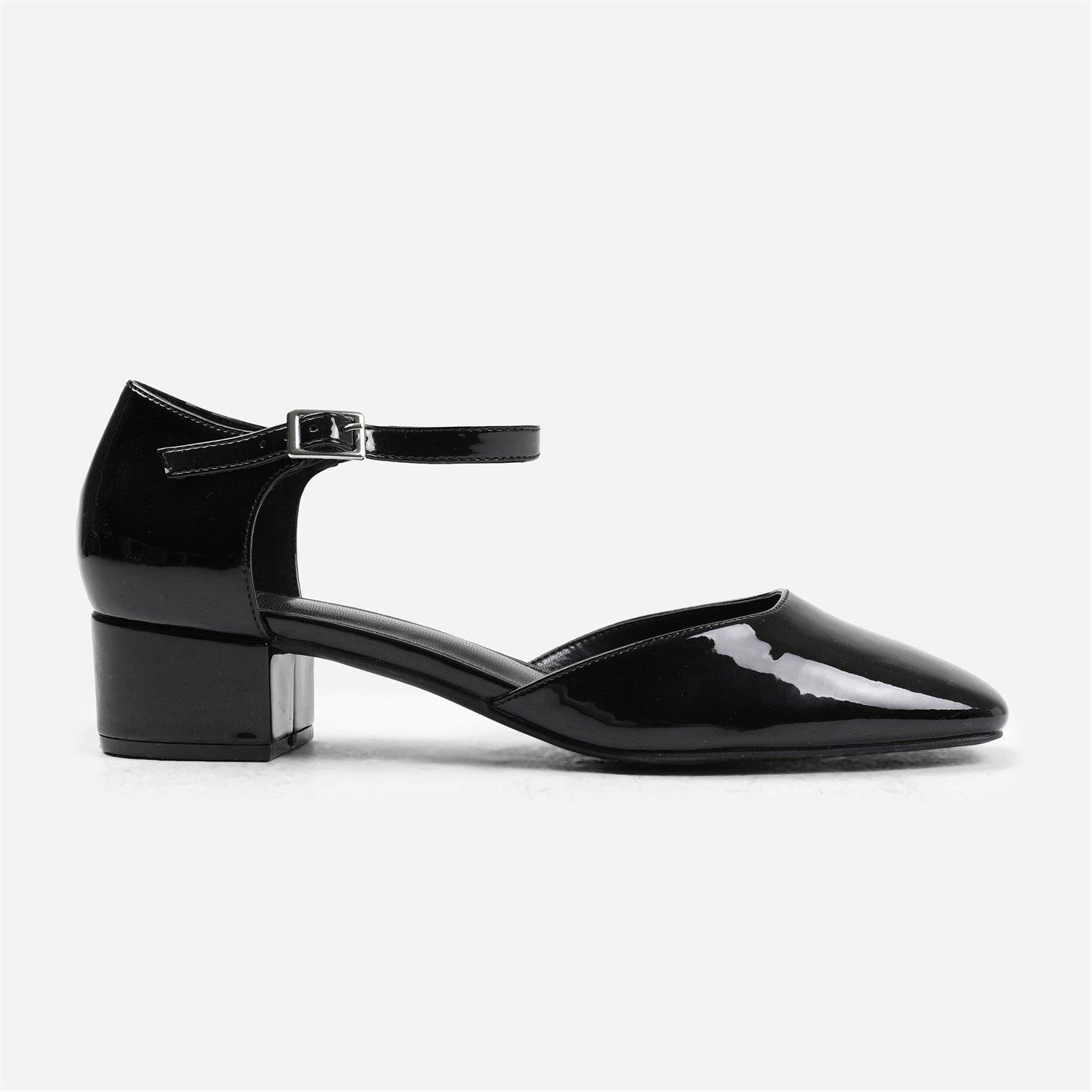 Black Patent - Wheres That From - Singapore Wide Fit Square Toe Low Block Heel With - 1
