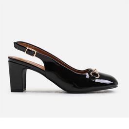 Wheres That From Raizel Extra Wide Fit Block Heel With Metal Detail