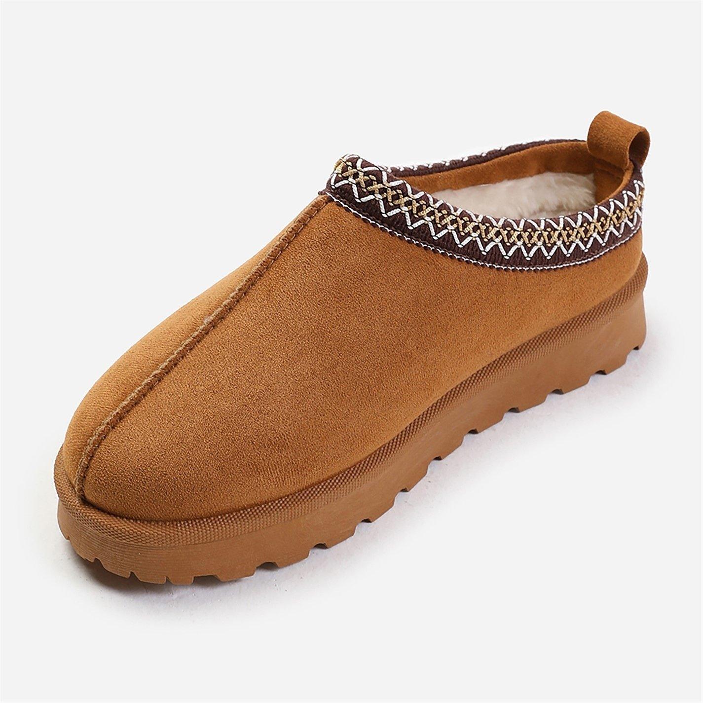 Chestnutsuede - Wheres That From - Pine Chestnut Faux-Suede Fur Lining Slipper Boots - 3