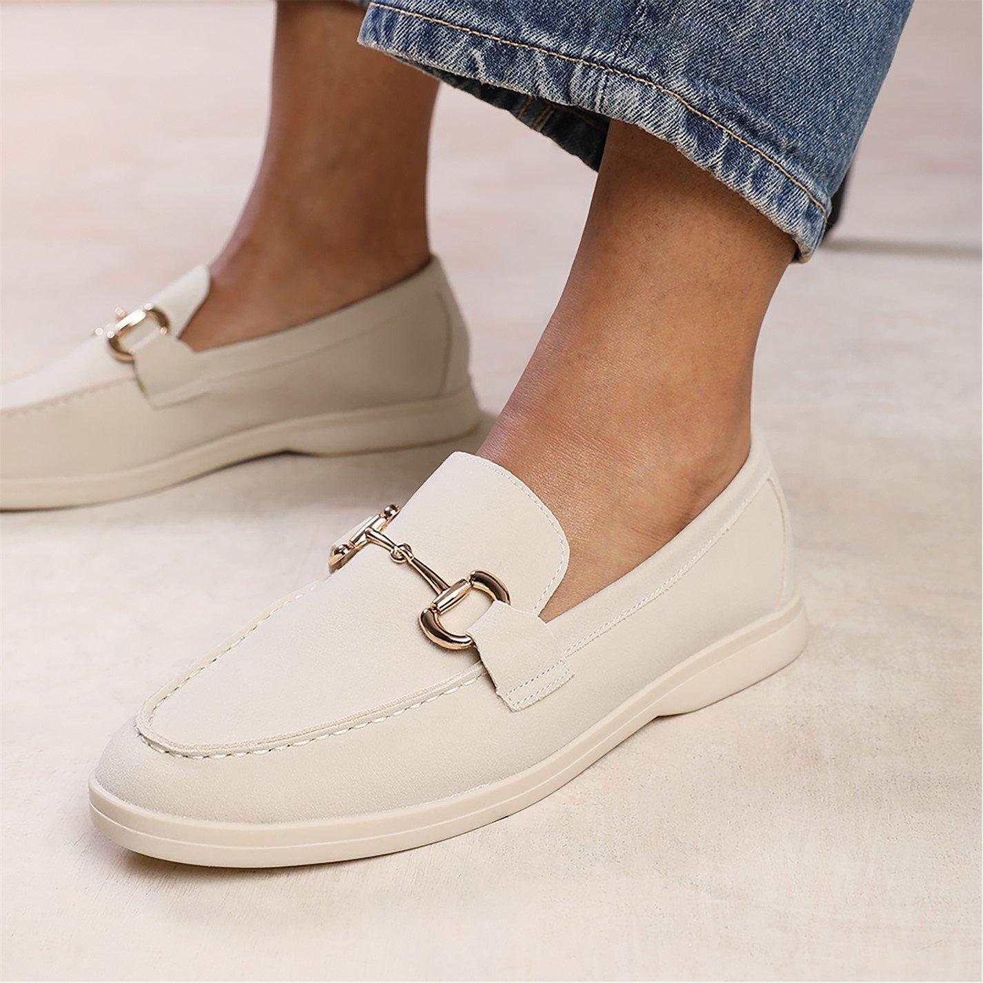 Beigesuede - Wheres That From - Italy Slip On Loafer With Metal Detailing In Beige - 2