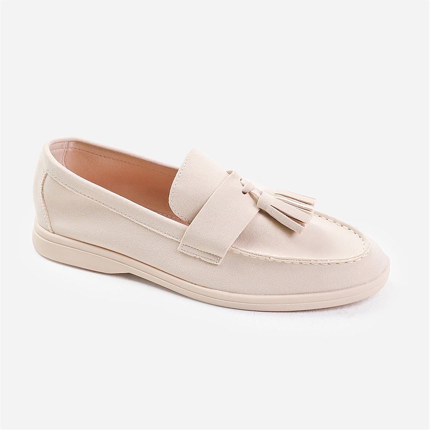 Beigesuede - Wheres That From - Kenya Slip On Loafer With Tassel Detailing In Beig - 1
