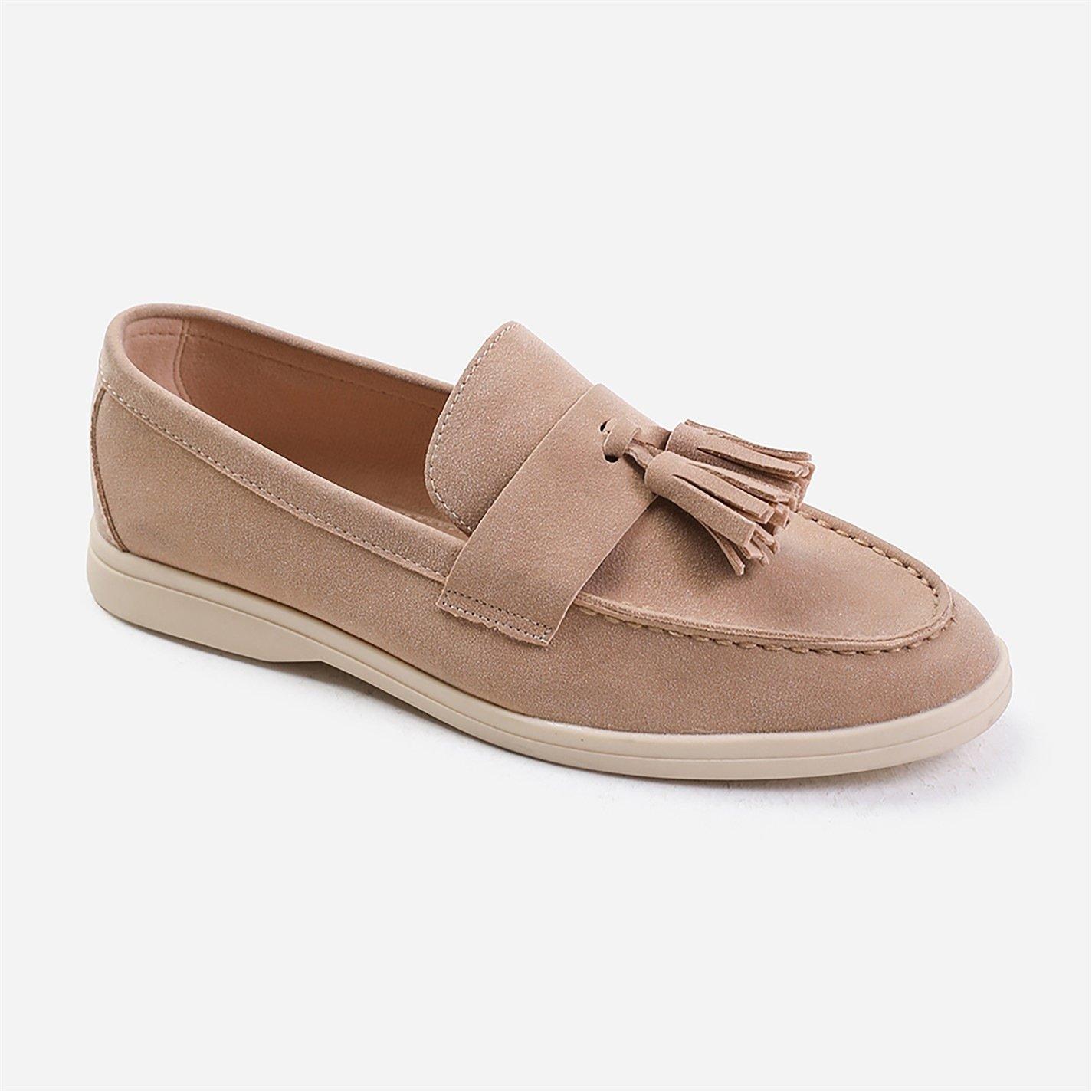Khakisuede - Wheres That From - Kenya Slip On Loafer With Tassel Detailing In Khak - 1