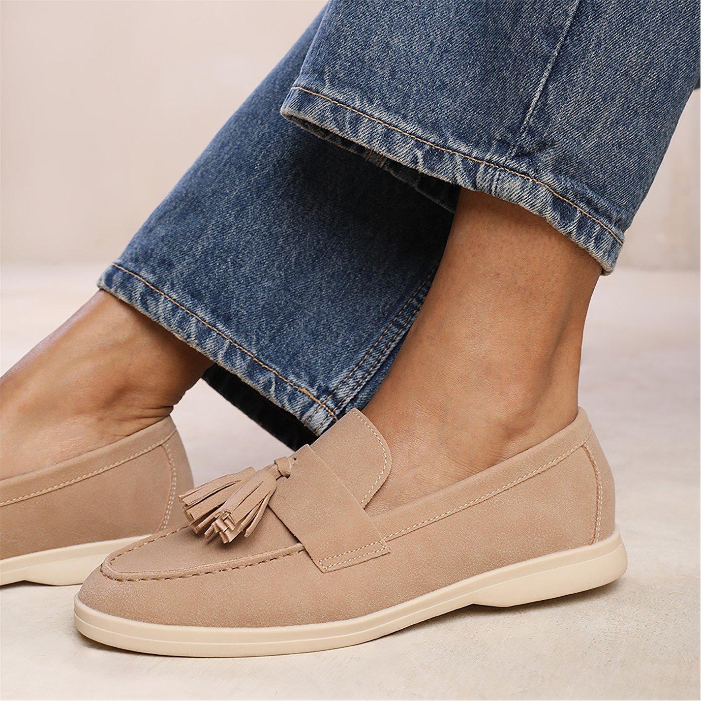 Khakisuede - Wheres That From - Kenya Slip On Loafer With Tassel Detailing In Khak - 2