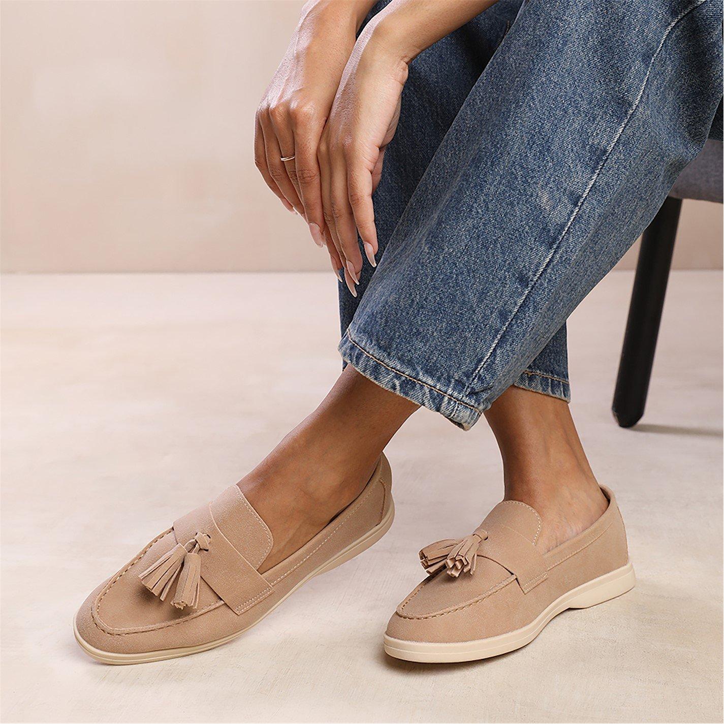 Khakisuede - Wheres That From - Kenya Slip On Loafer With Tassel Detailing In Khak - 3