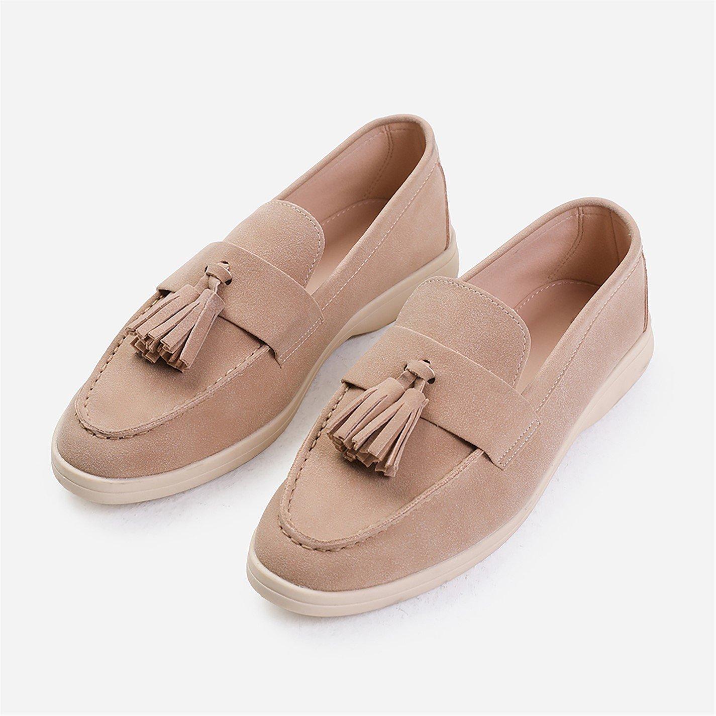 Khakisuede - Wheres That From - Kenya Slip On Loafer With Tassel Detailing In Khak - 4
