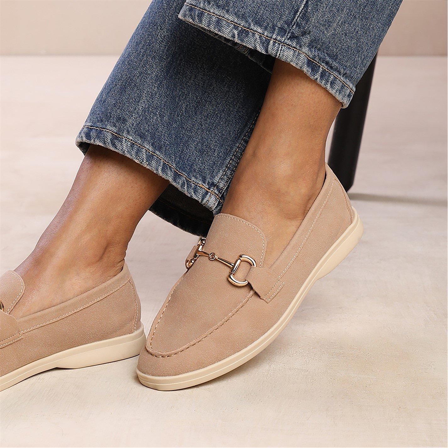 Khakisuede - Wheres That From - Italy Slip On Loafer With Metal Detailing In Khaki - 2