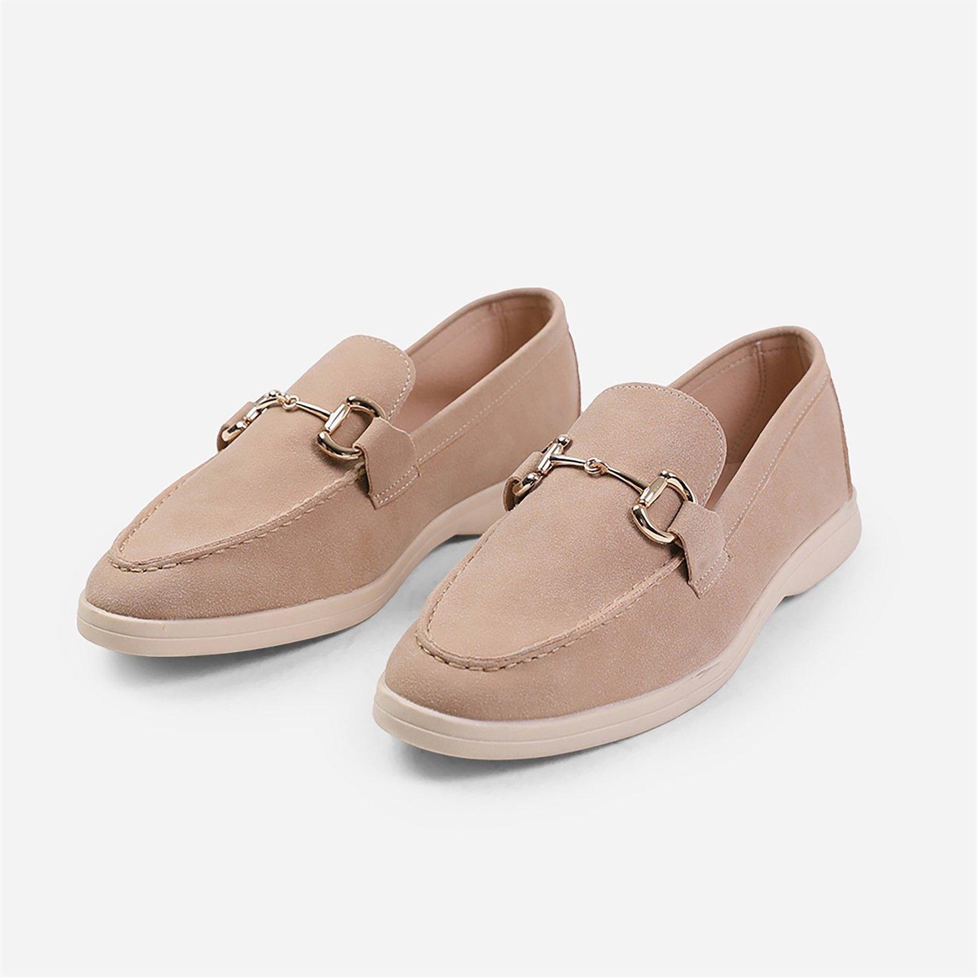 Khakisuede - Wheres That From - Italy Slip On Loafer With Metal Detailing In Khaki - 4