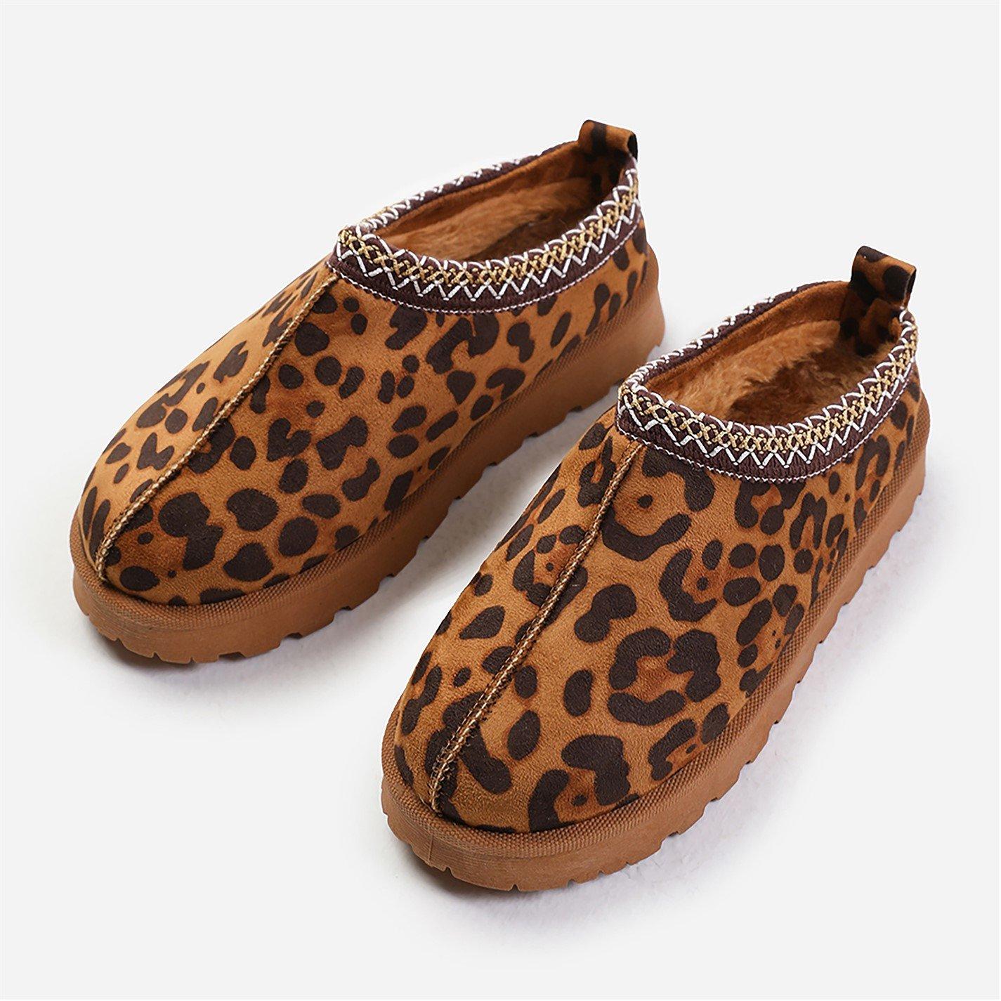 Leopardsuede - Wheres That From - Pine Leopard Faux-Suede Fur Lining Slipper Boots - 3