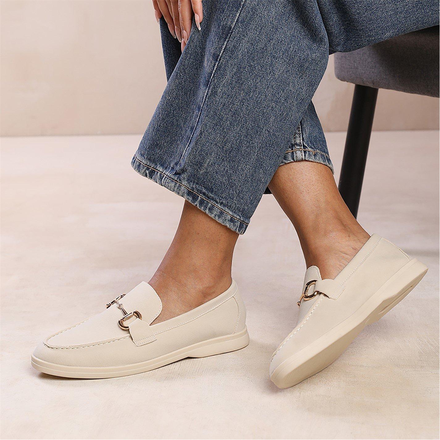 Beigesuede - Wheres That From - Italy Wide Fit Slip On Loafer With Metal Detailing - 3