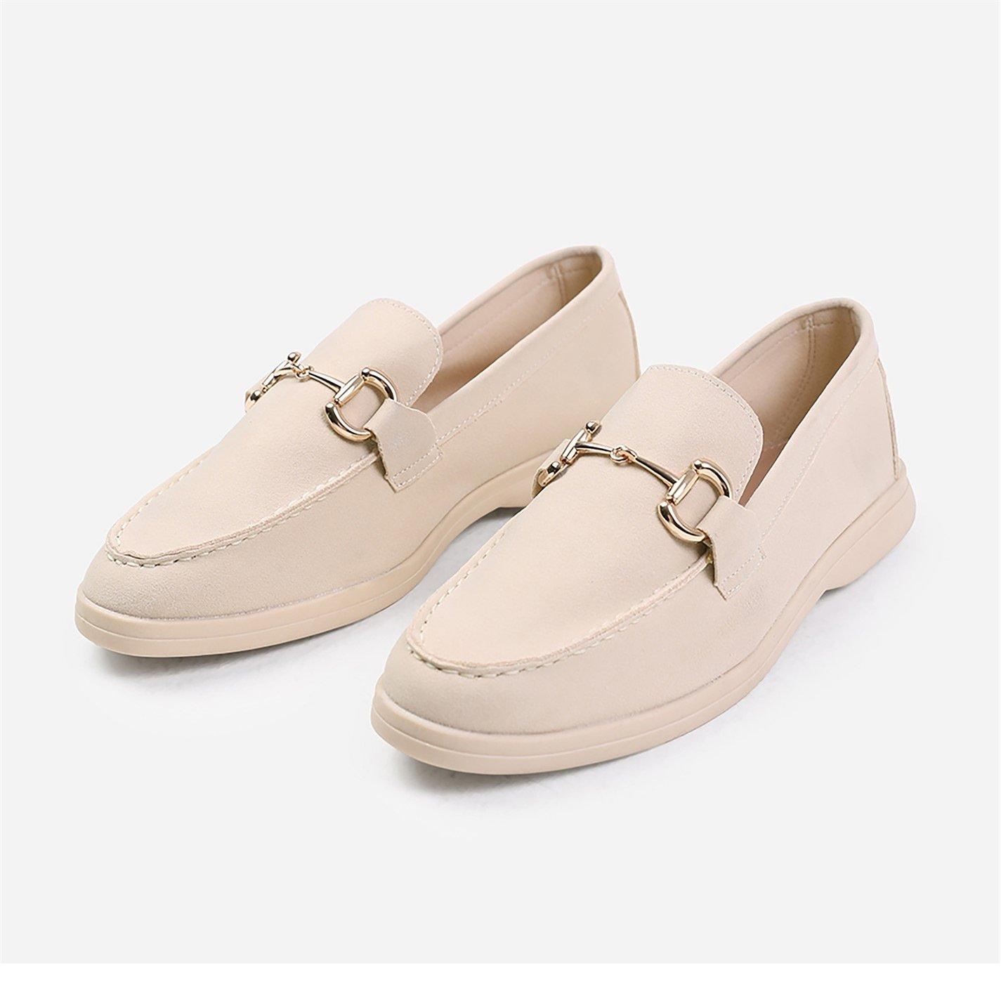 Beigesuede - Wheres That From - Italy Wide Fit Slip On Loafer With Metal Detailing - 4