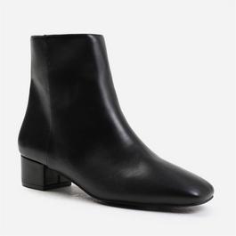 Wheres That From Philadelphia Black Pu Wide Fit Ankle Boots