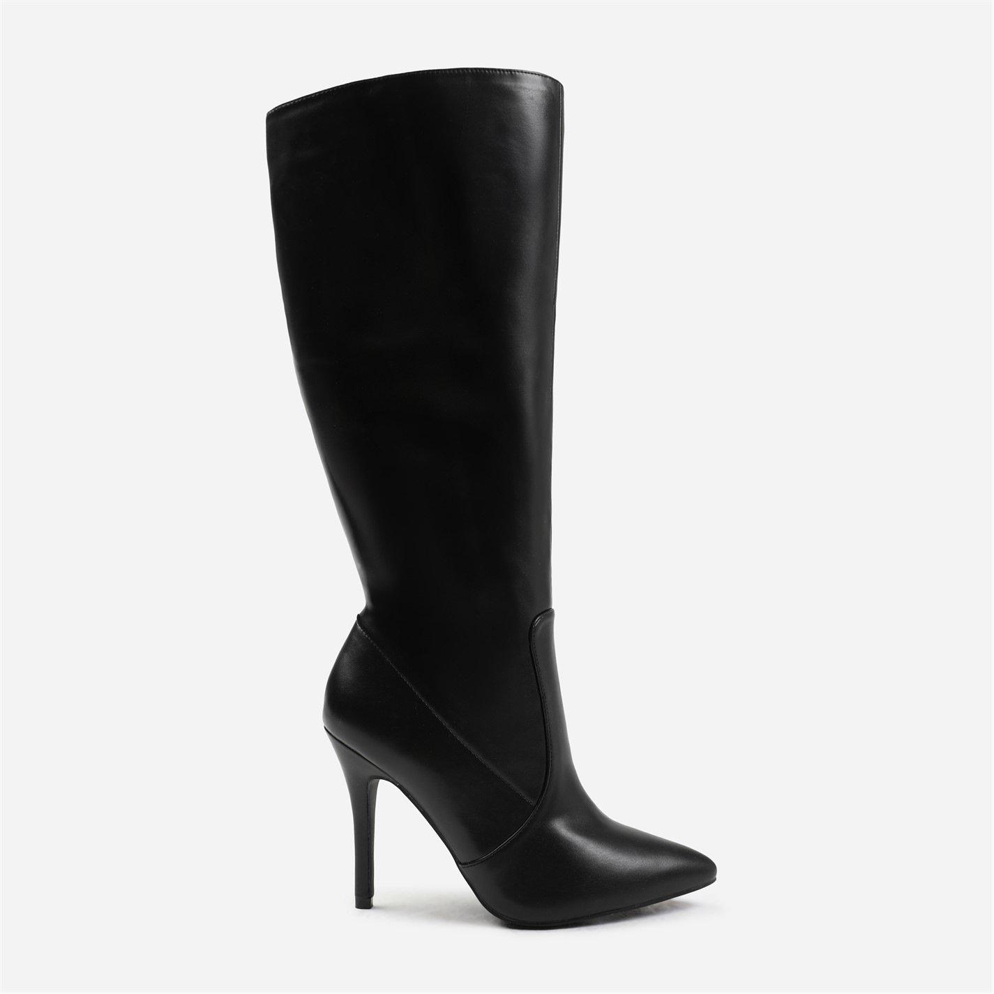 Wheres That From Black Pu Zoya High Heel Calf Boots