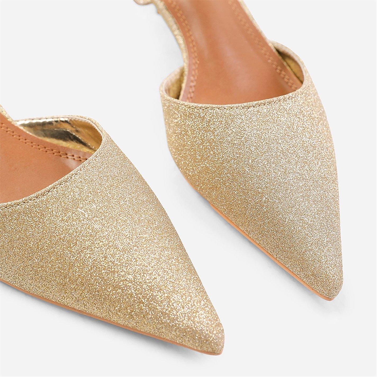 Goldfineglitter - Wheres That From - Malta Low Kitten Heels With Pointed Toe And Ankle - 4
