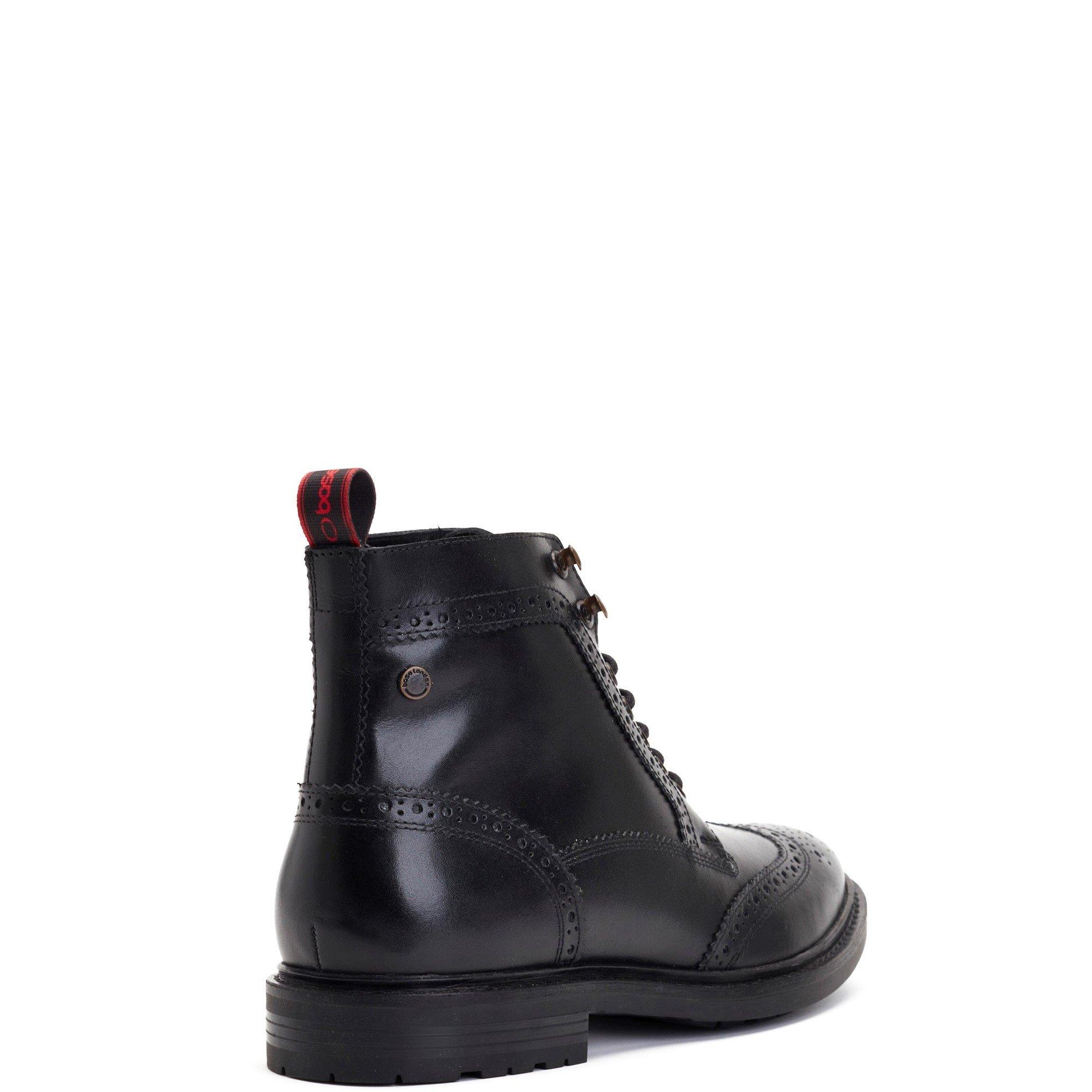 Black - Base London - Dealer Brogue Boot - 3