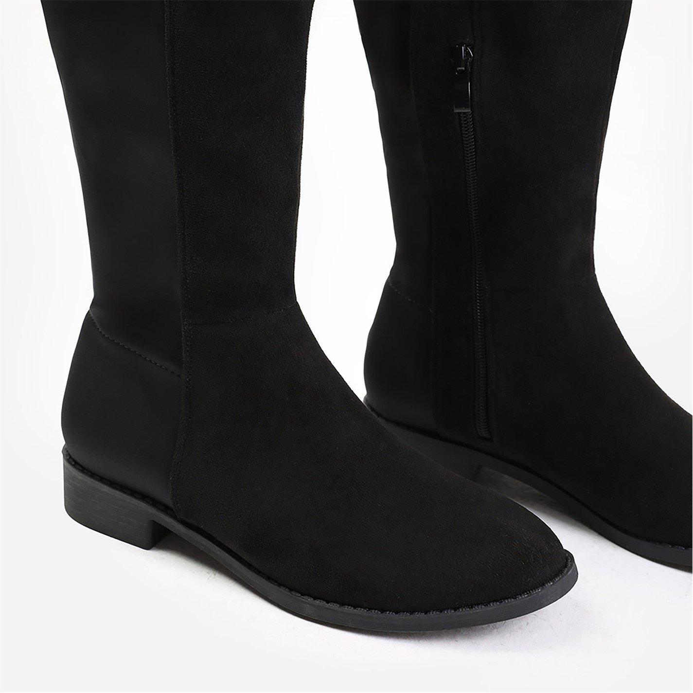 Black Suede - Wheres That From - Black Suede Diem Over The Knee Boots - 4