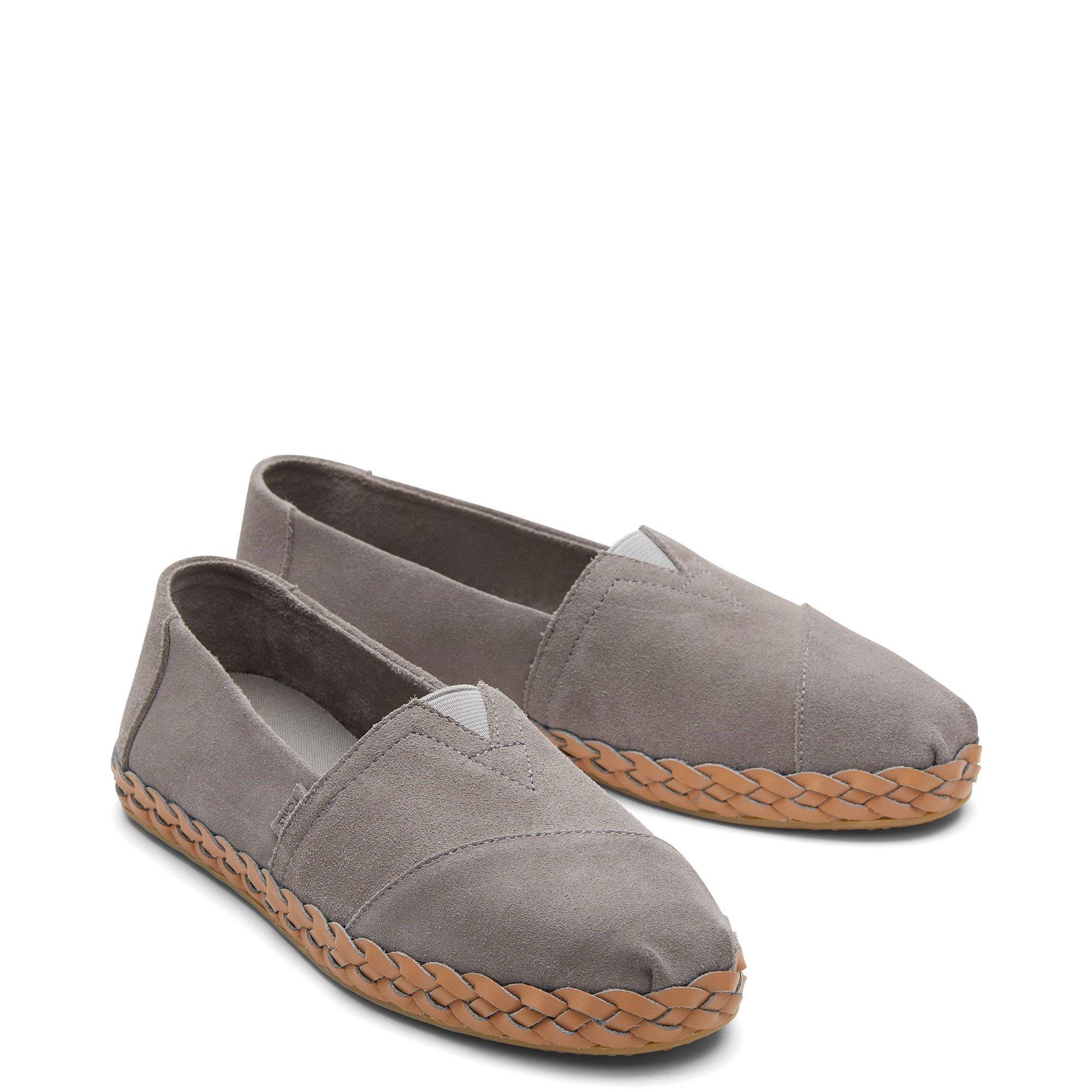 Grey - Toms - Alpargata Leather Wrap Shoe - 2