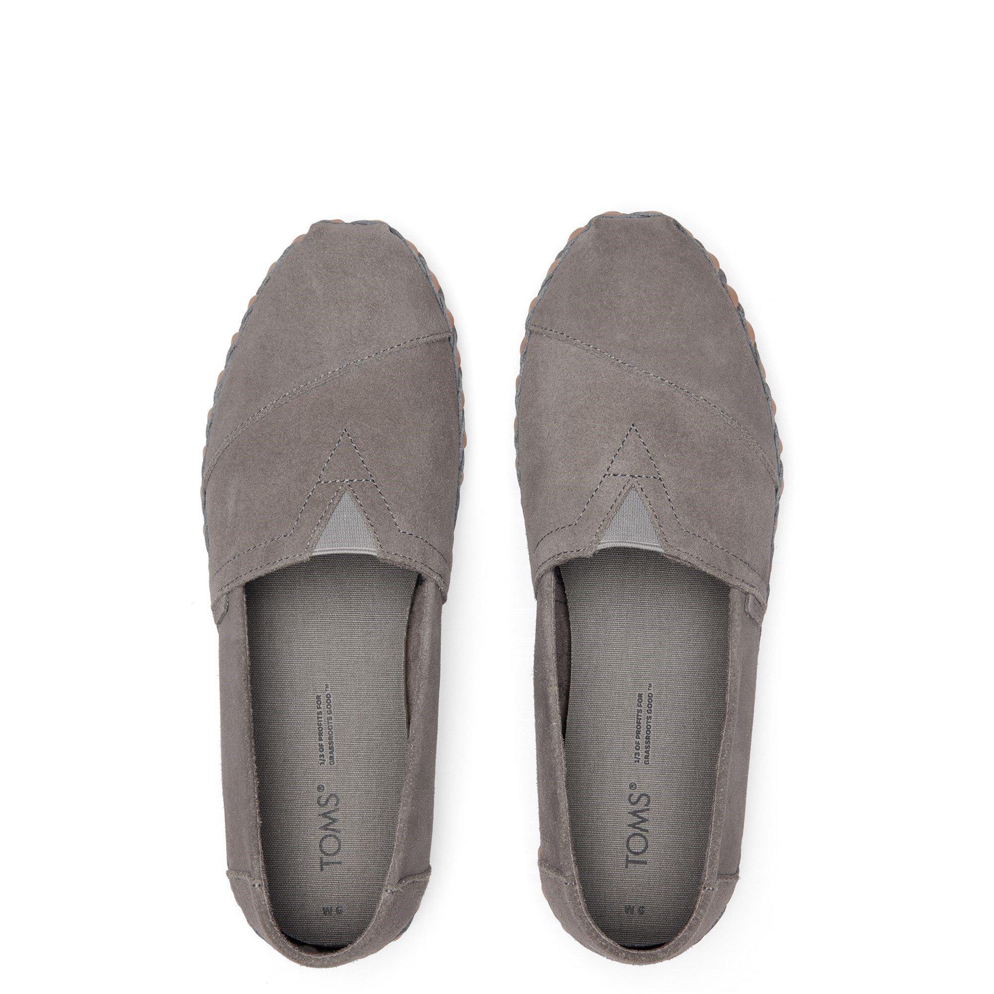 Grey - Toms - Alpargata Leather Wrap Shoe - 3