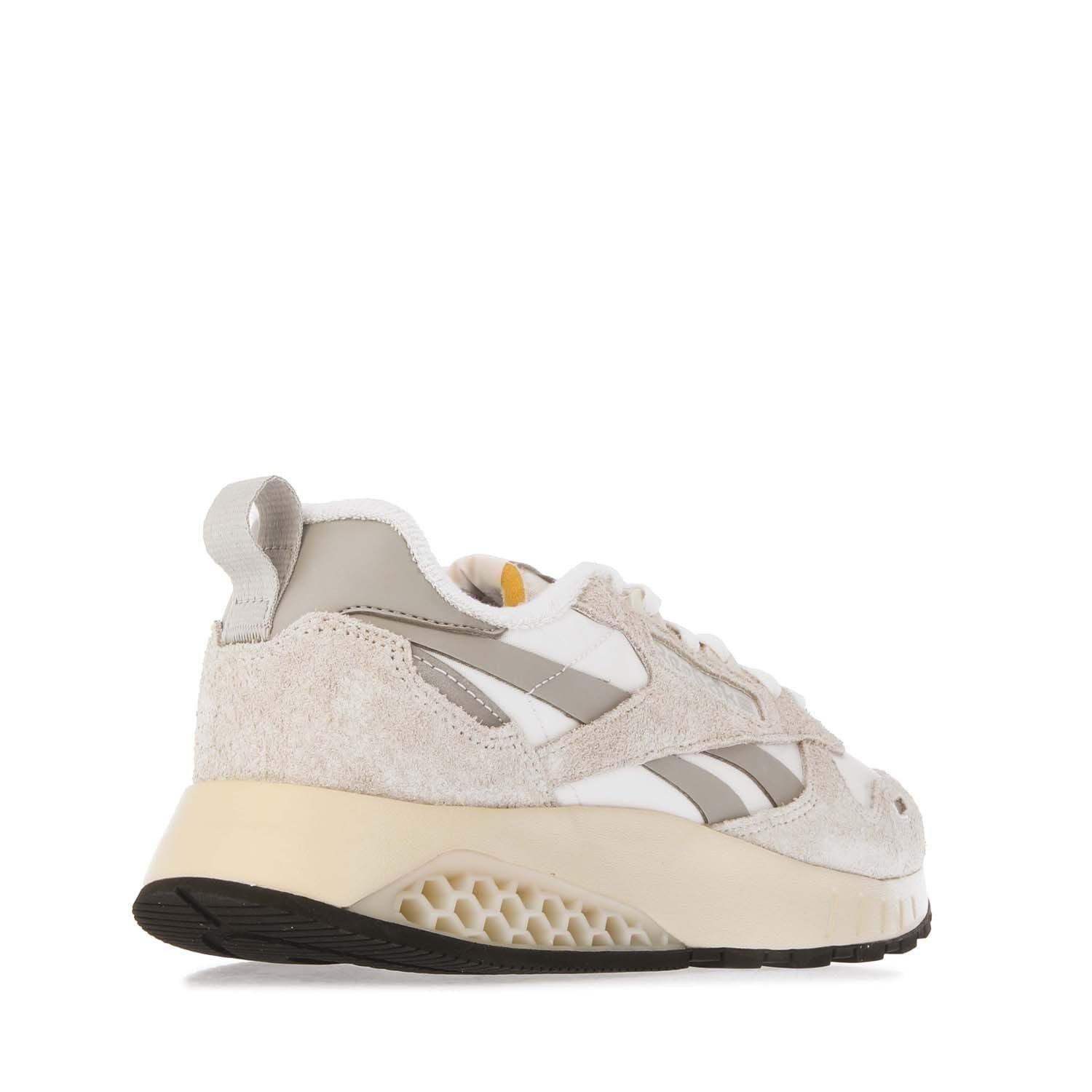 White Grey - Reebok - Classic Leather Hexalite Trainers - 3