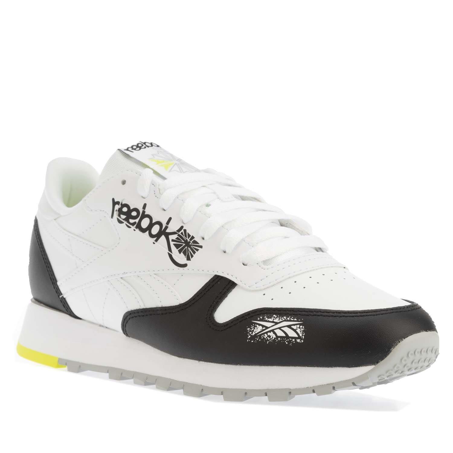 White Black - Reebok - Classic Leather Shoes - 2