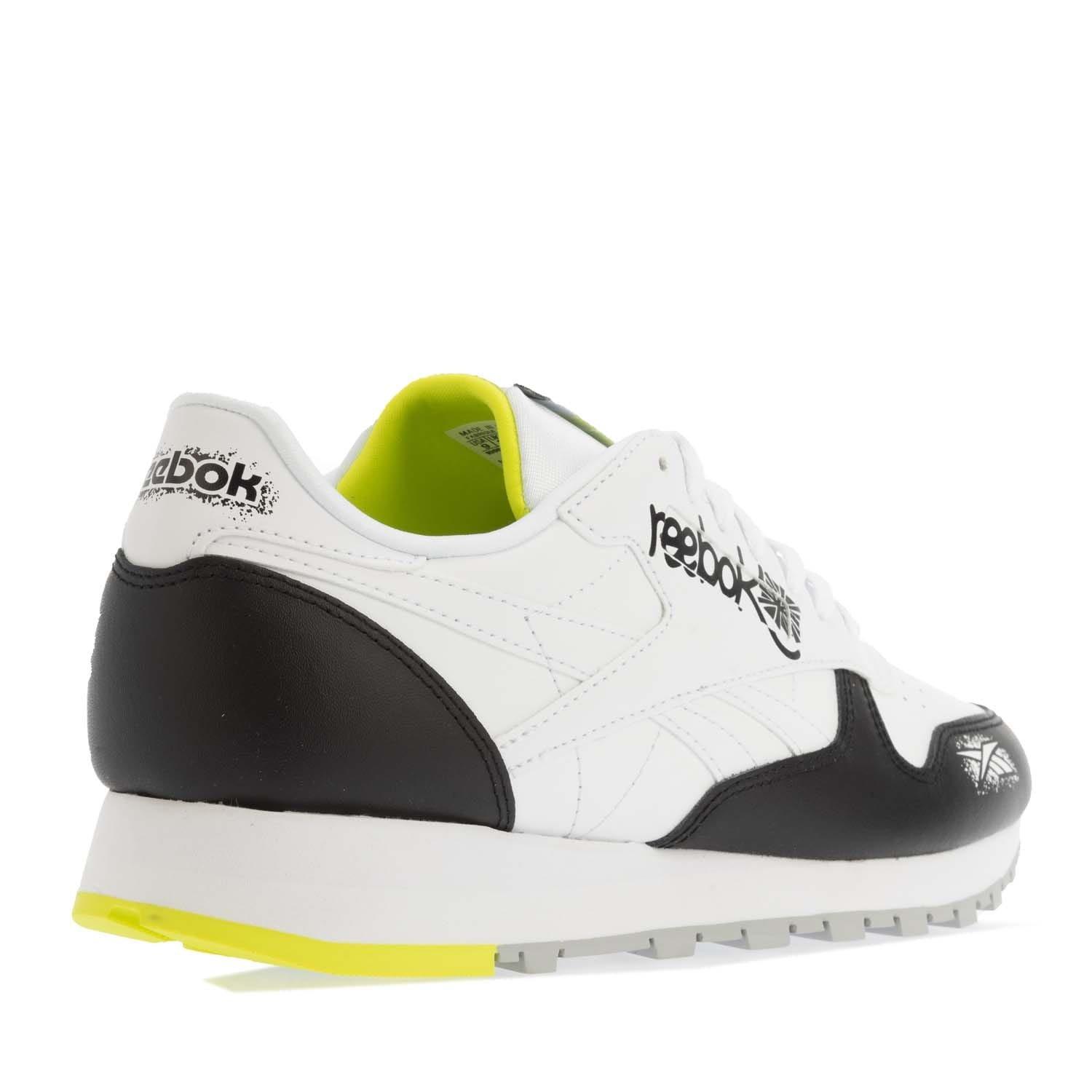 White Black - Reebok - Classic Leather Shoes - 3