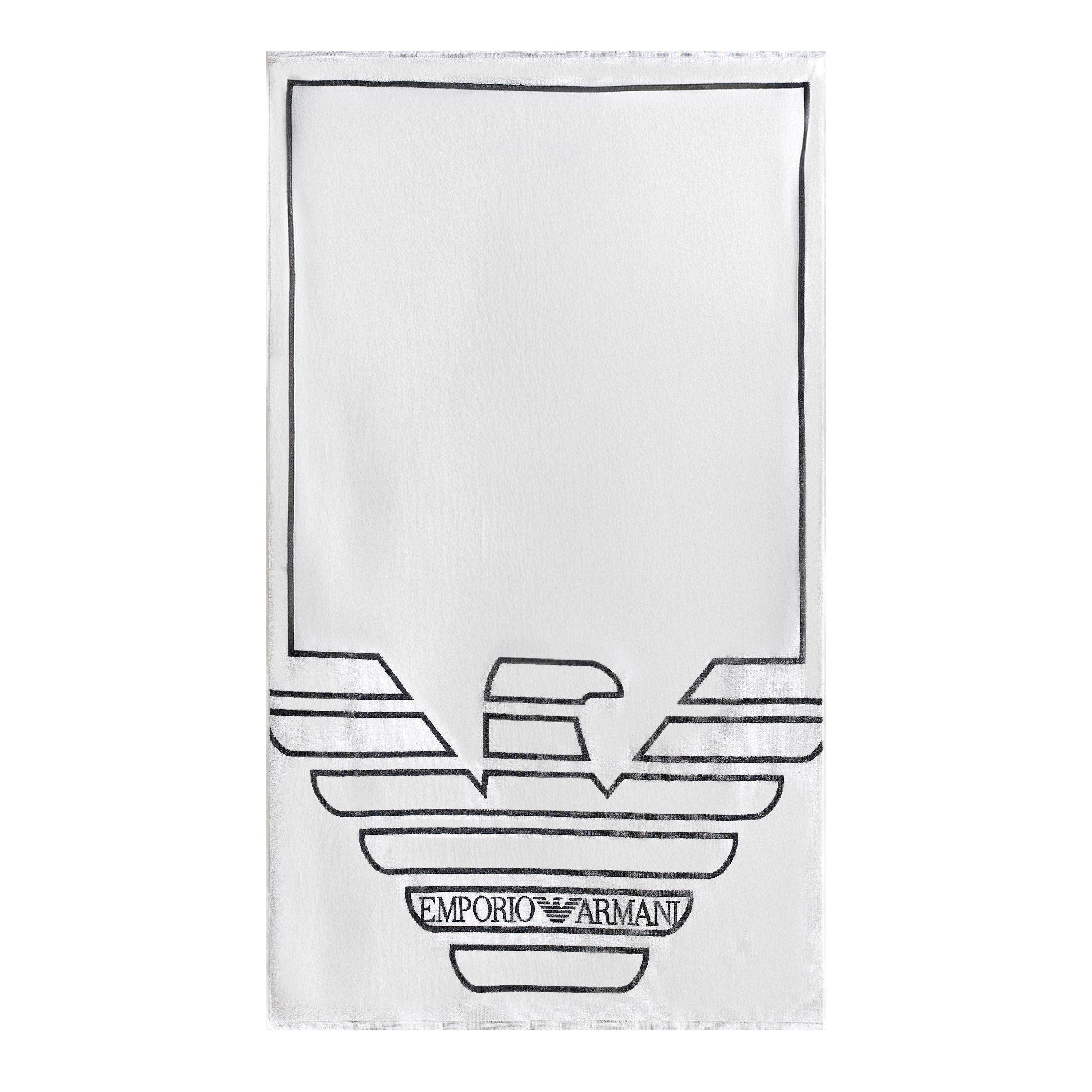 White - Emporio Armani - Woven Towel - 1