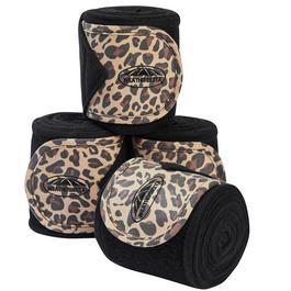 Weatherbeeta Leopard Fleece Bandages 4 Pack