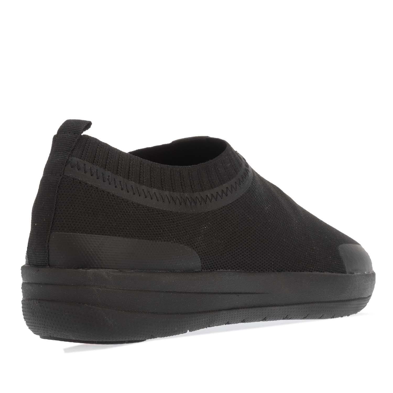 Black - Fitflop - Uberknit Slip On Sneakers - 3