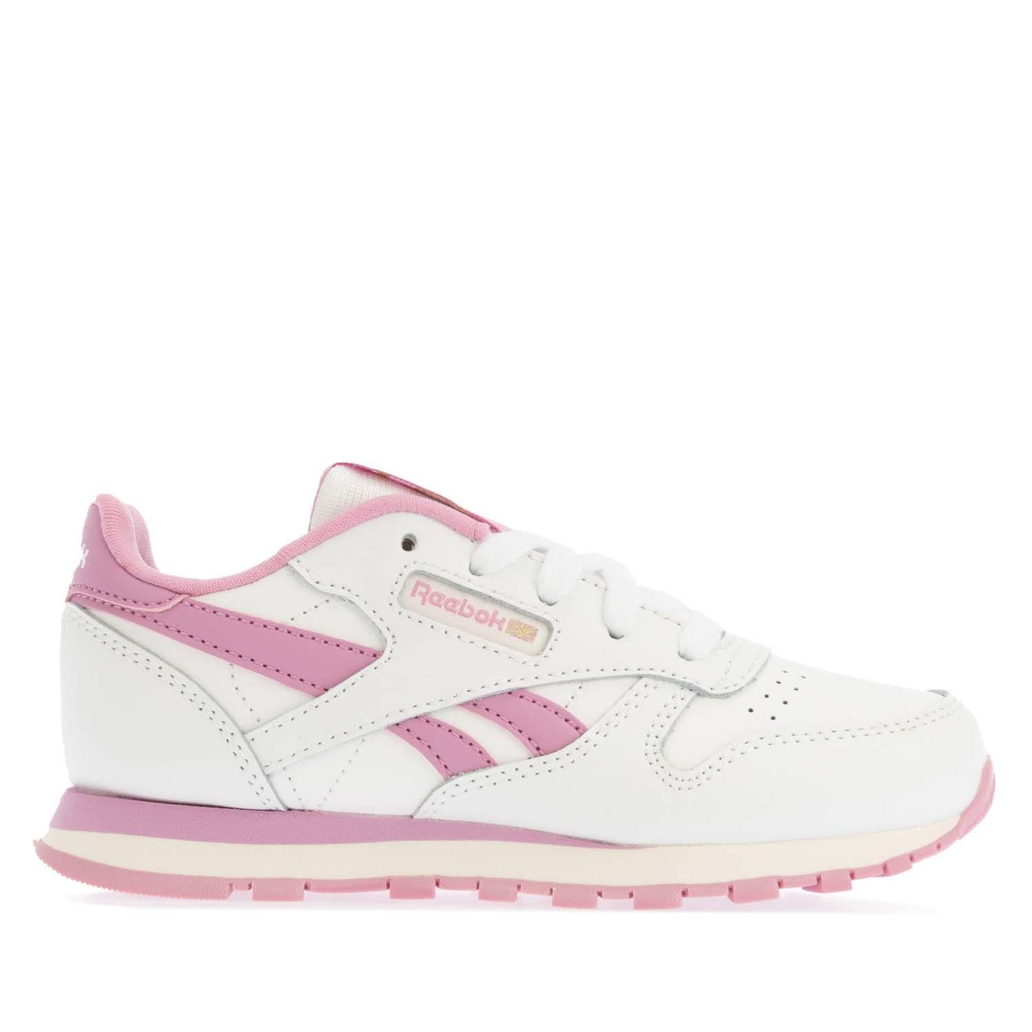 White Pink - Reebok - Classic Leather Shoes - 1