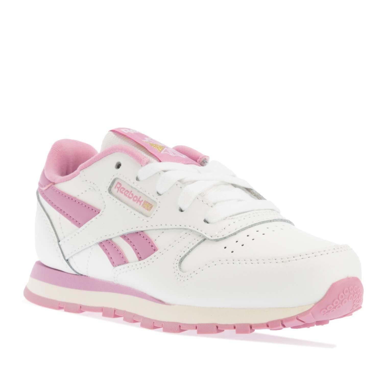 White Pink - Reebok - Classic Leather Shoes - 2