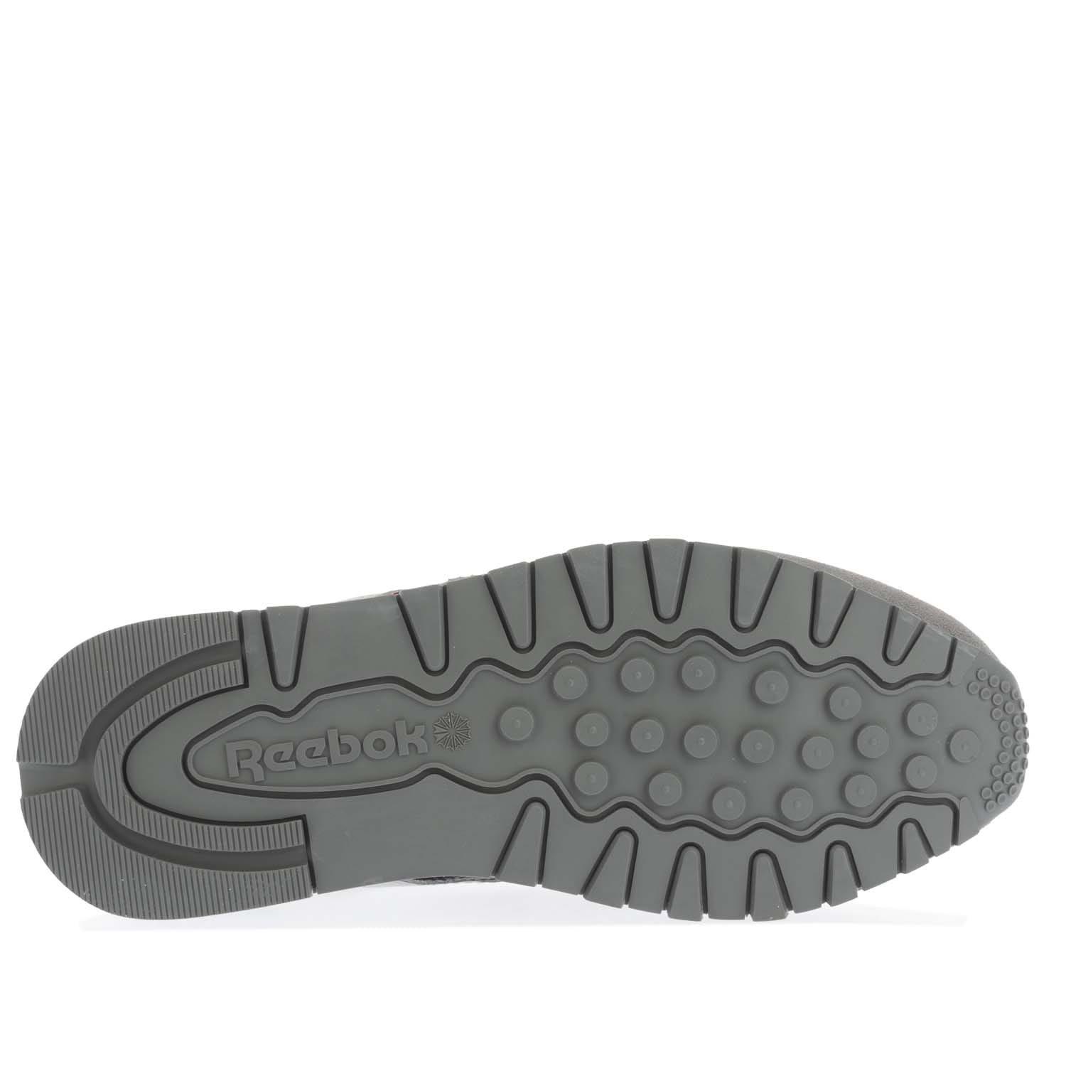 Grey Red - Reebok - Classic Leather Shoes - 4