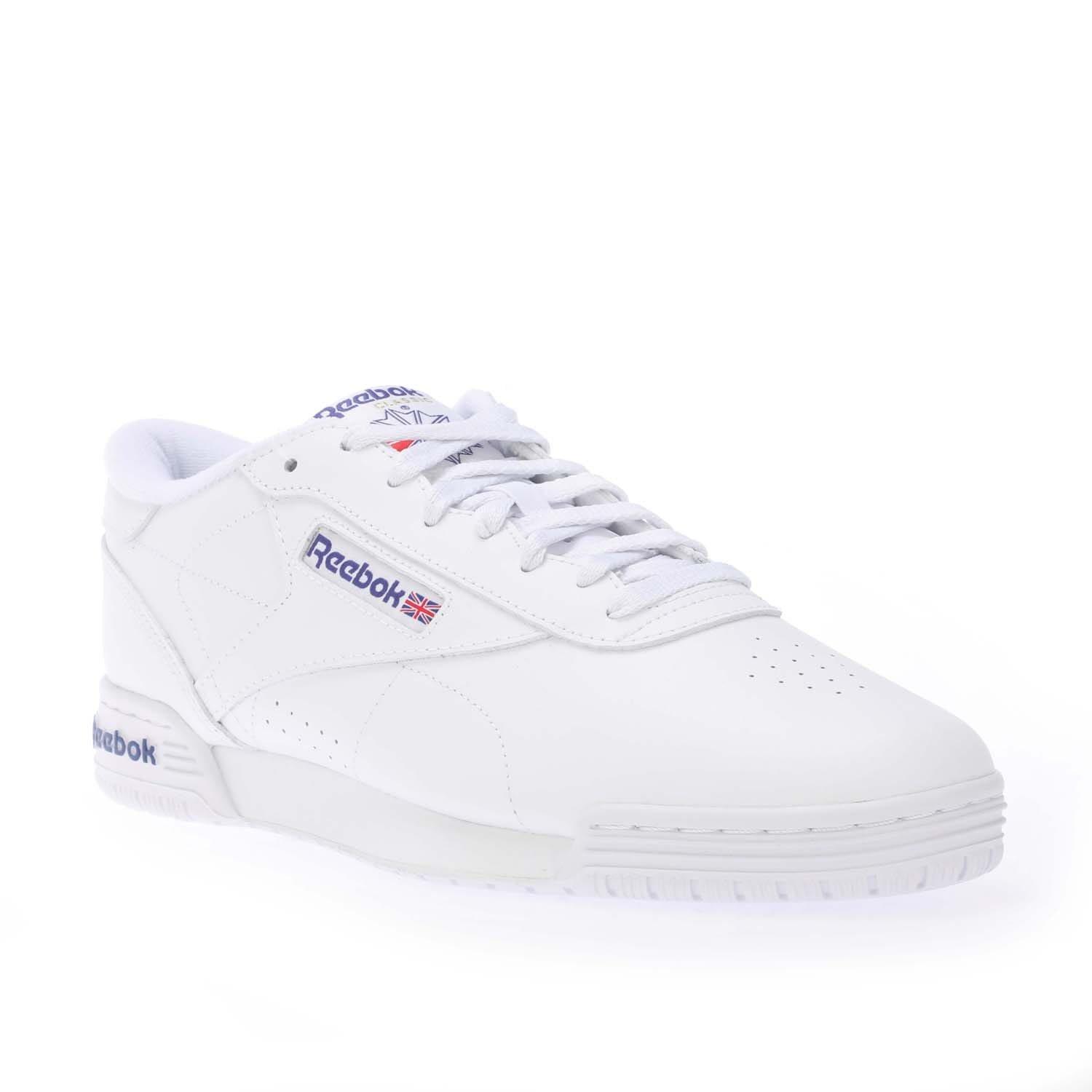 White - Reebok - Ex-O-Fit Lo Clean Logo Intense Trainers - 2