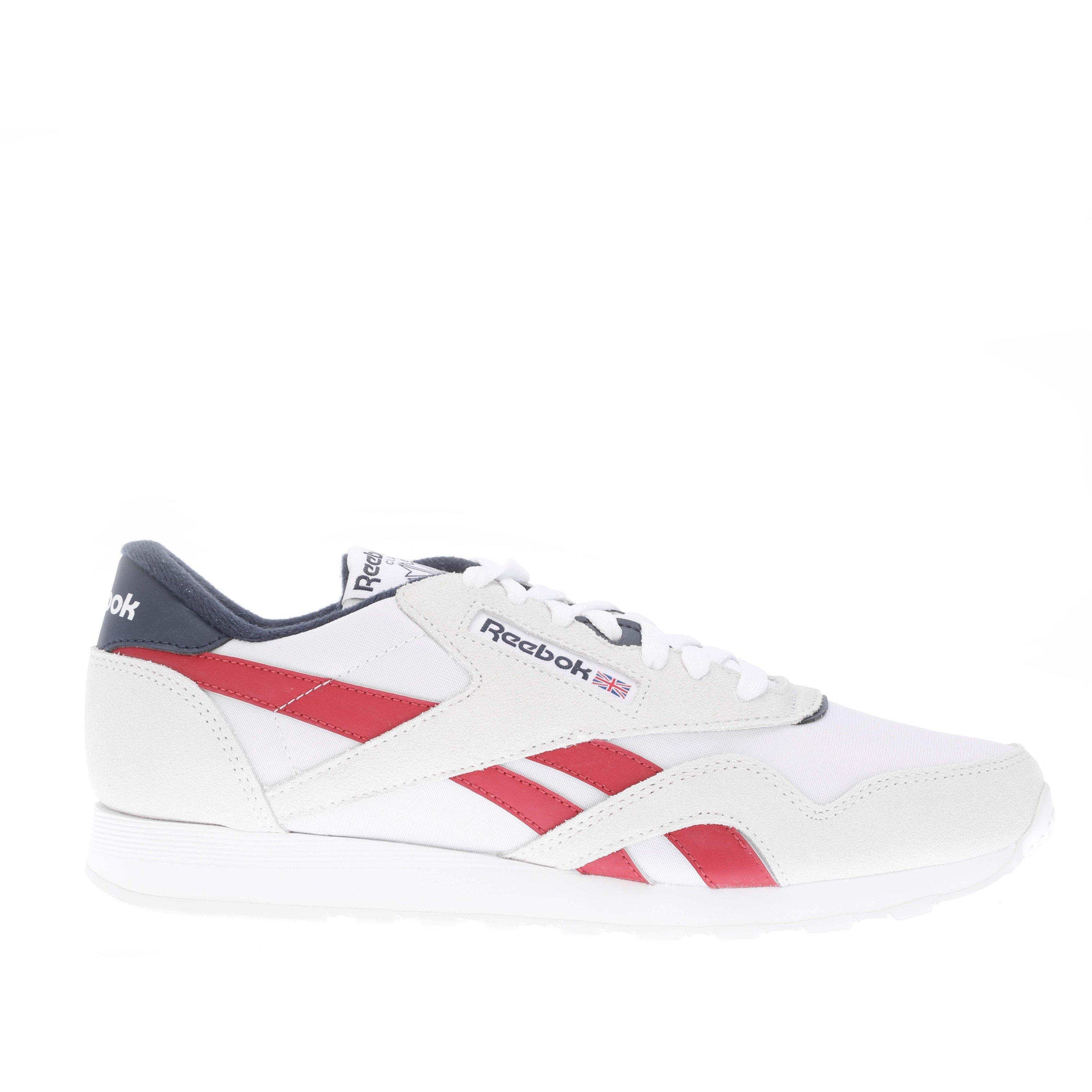 White Red - Reebok - Classic Nylon Trainers - 1