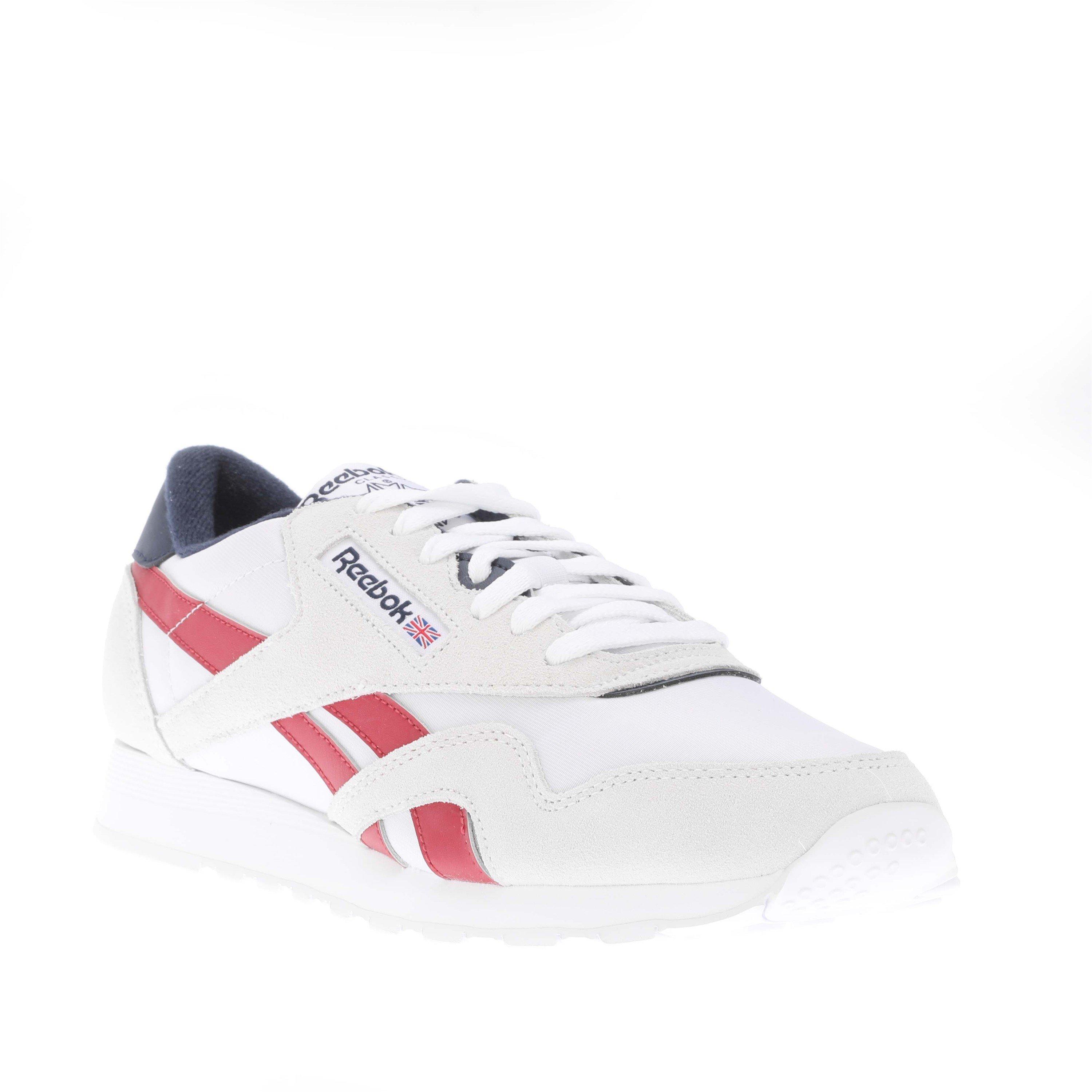 White Red - Reebok - Classic Nylon Trainers - 2