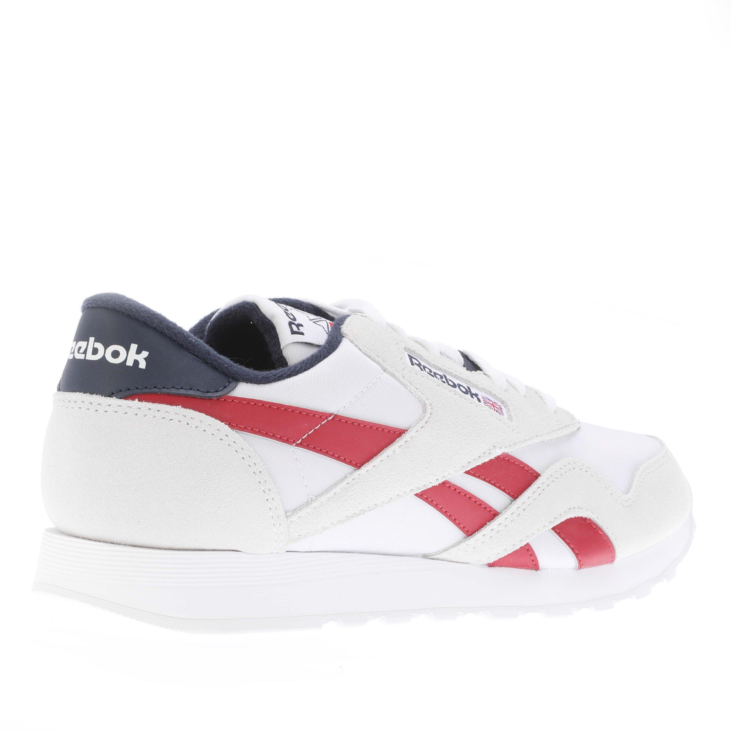 White Red - Reebok - Classic Nylon Trainers - 3