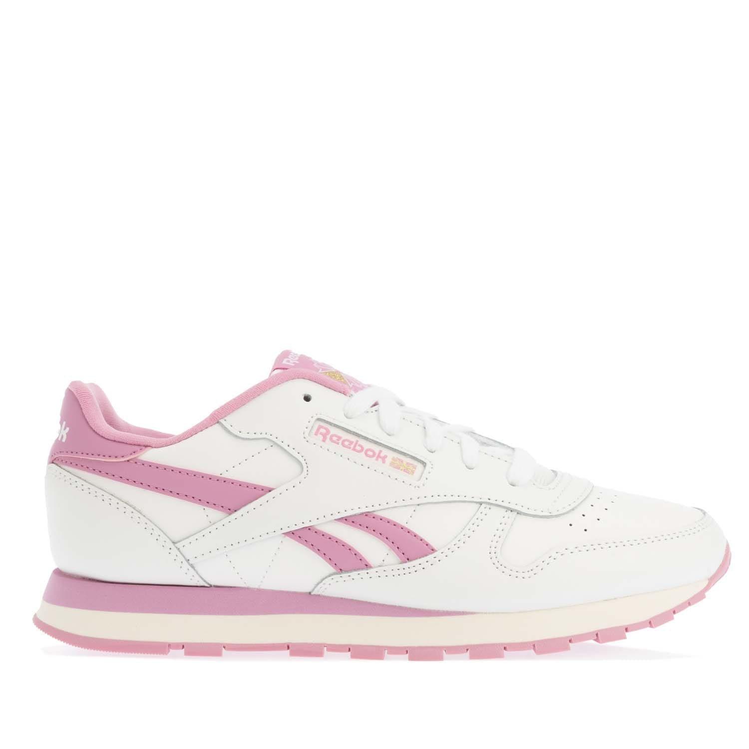 White Pink - Reebok - Classic Leather Shoes - 1