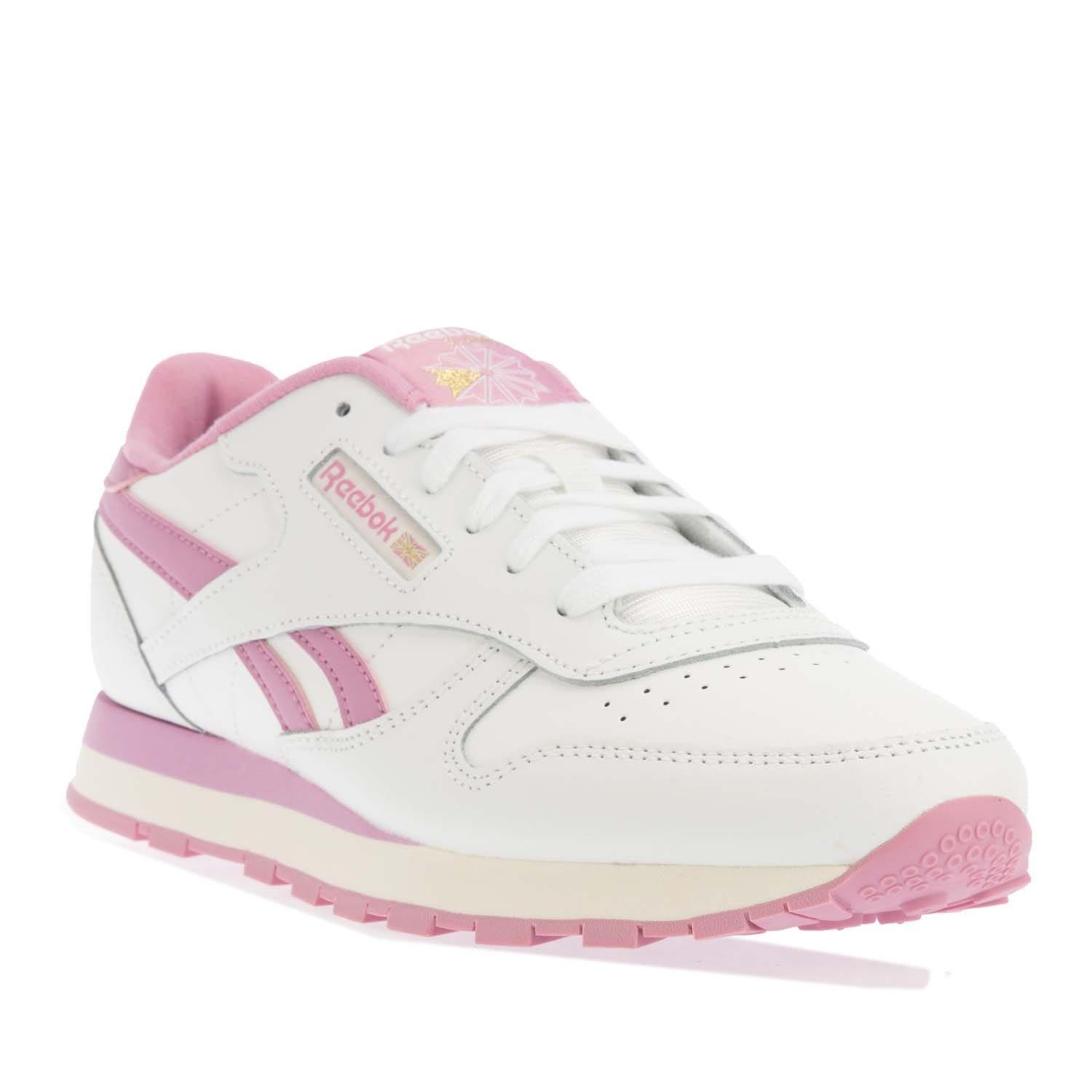 White Pink - Reebok - Classic Leather Shoes - 2