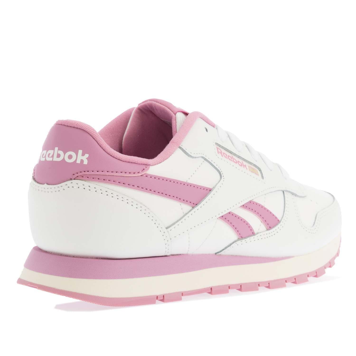 White Pink - Reebok - Classic Leather Shoes - 3