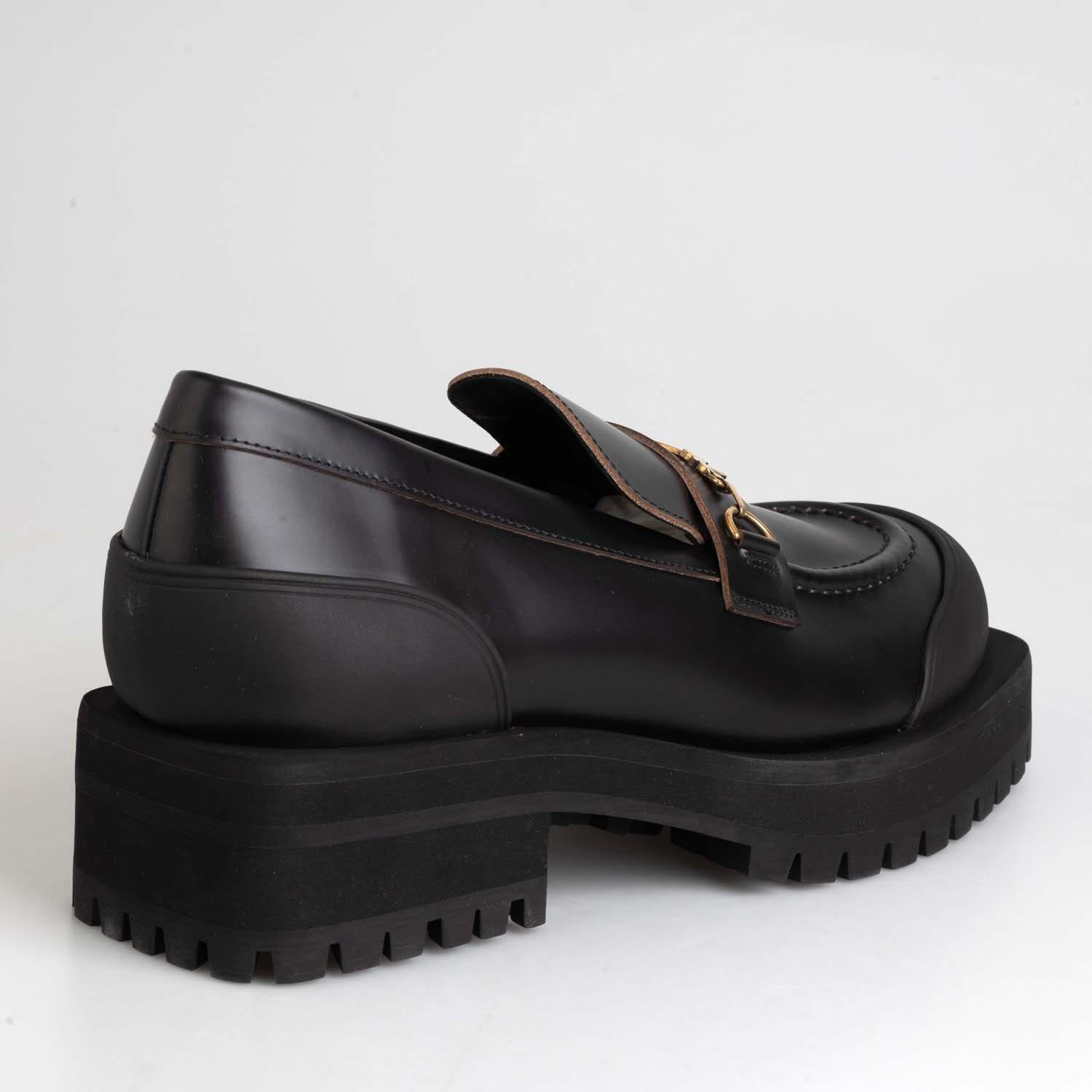Black - Palm Angels - Combat Sole Loafers - 3
