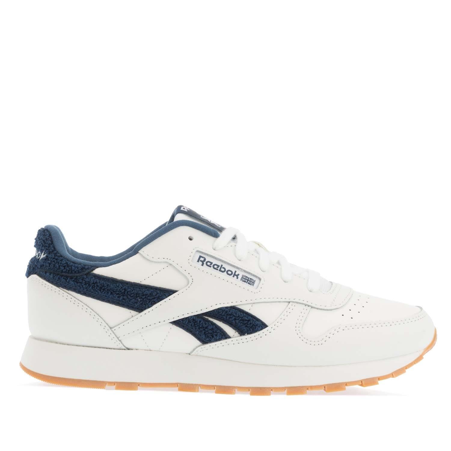 White Blue - Reebok - Classic Leather Shoes - 1