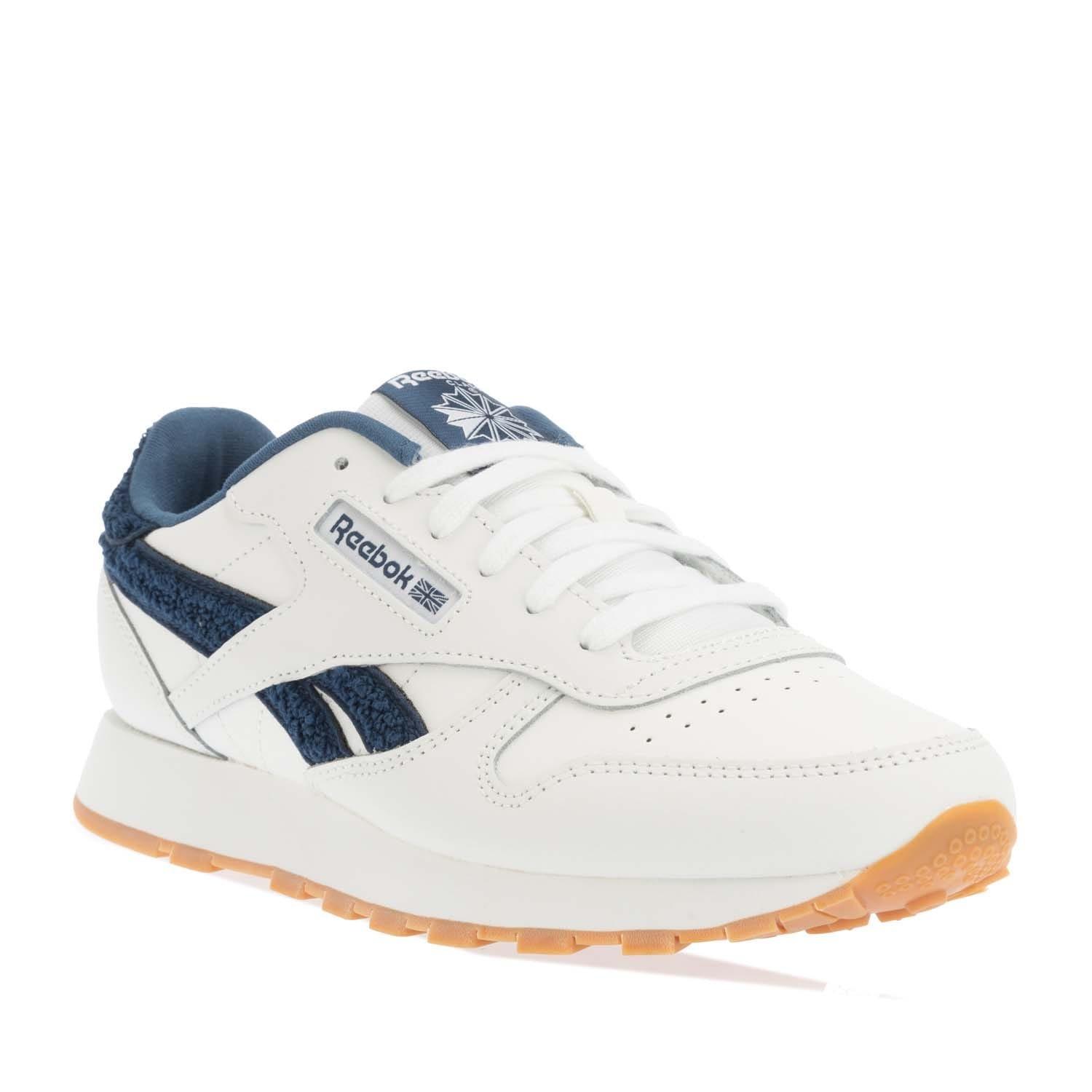 White Blue - Reebok - Classic Leather Shoes - 2