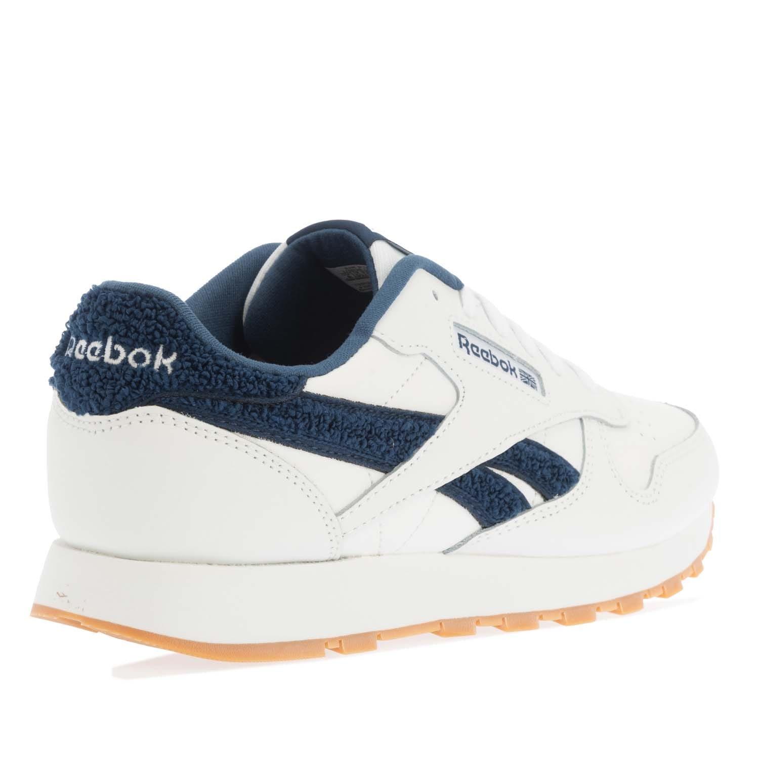White Blue - Reebok - Classic Leather Shoes - 3